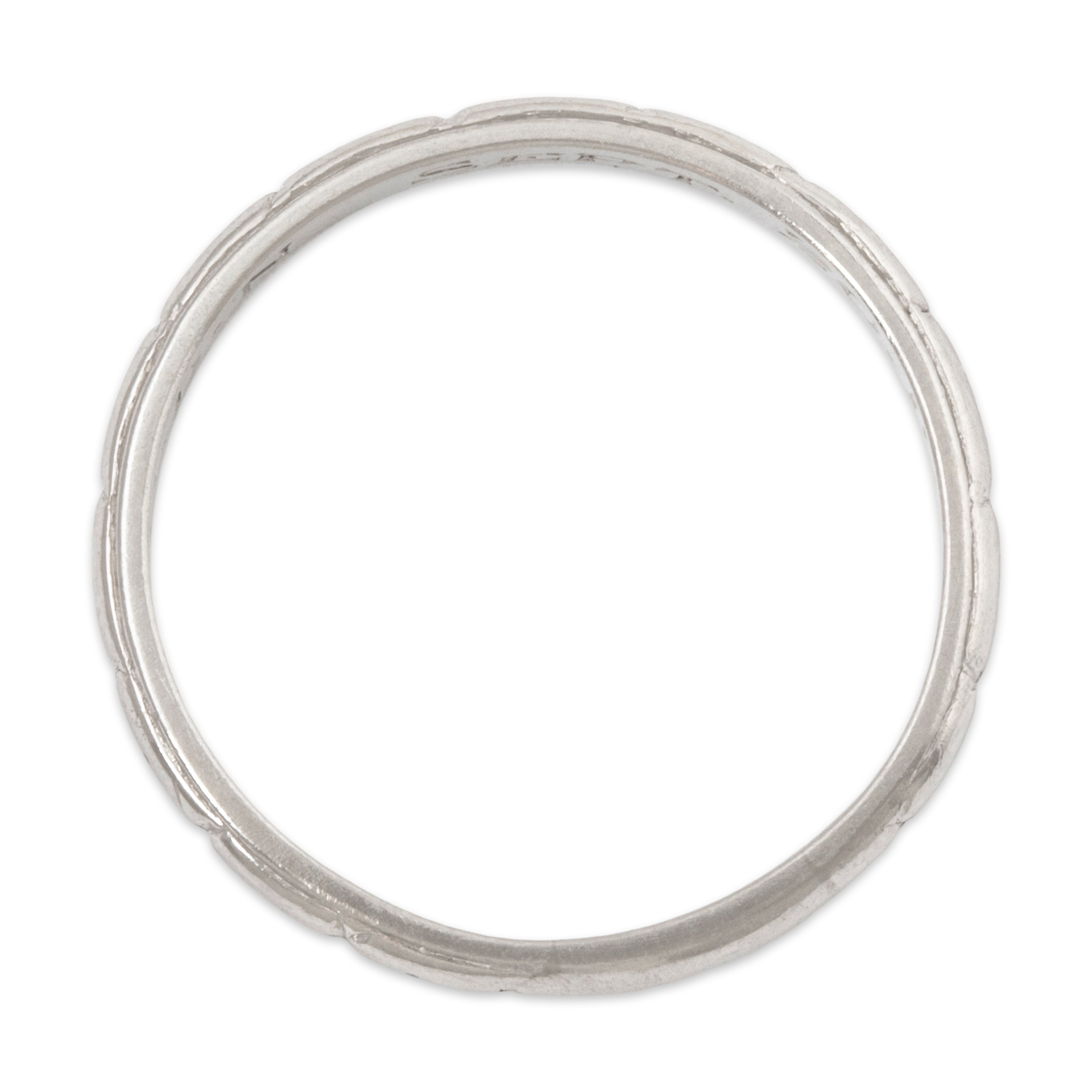 Antique Art Deco Platinum Engraved Detail Band Ring 6.00、mySite、hinf8tx79