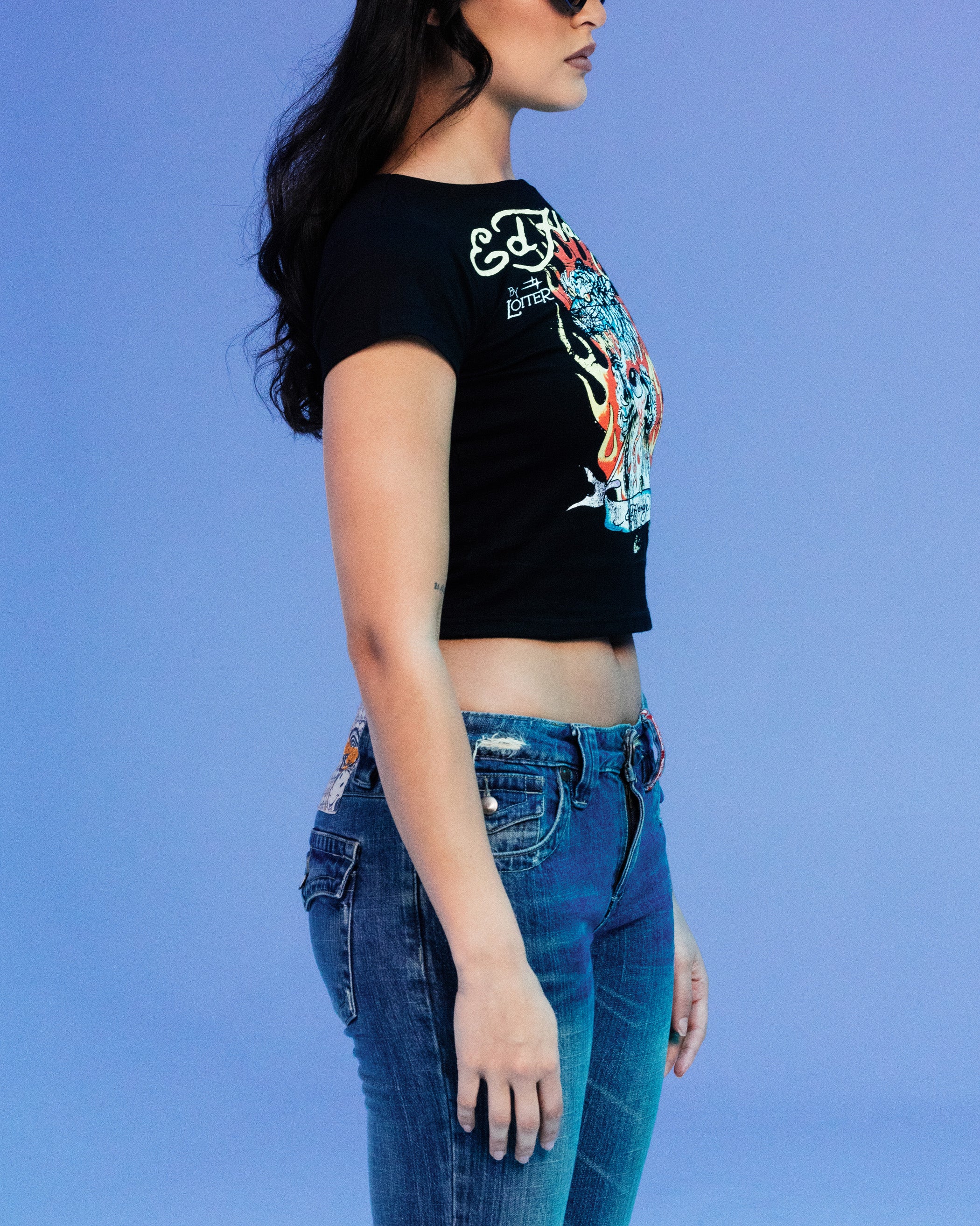 Ed Hardy By Loiter Women's Tiger Baby T-Shirt Black、mySite、zt4zffjzw