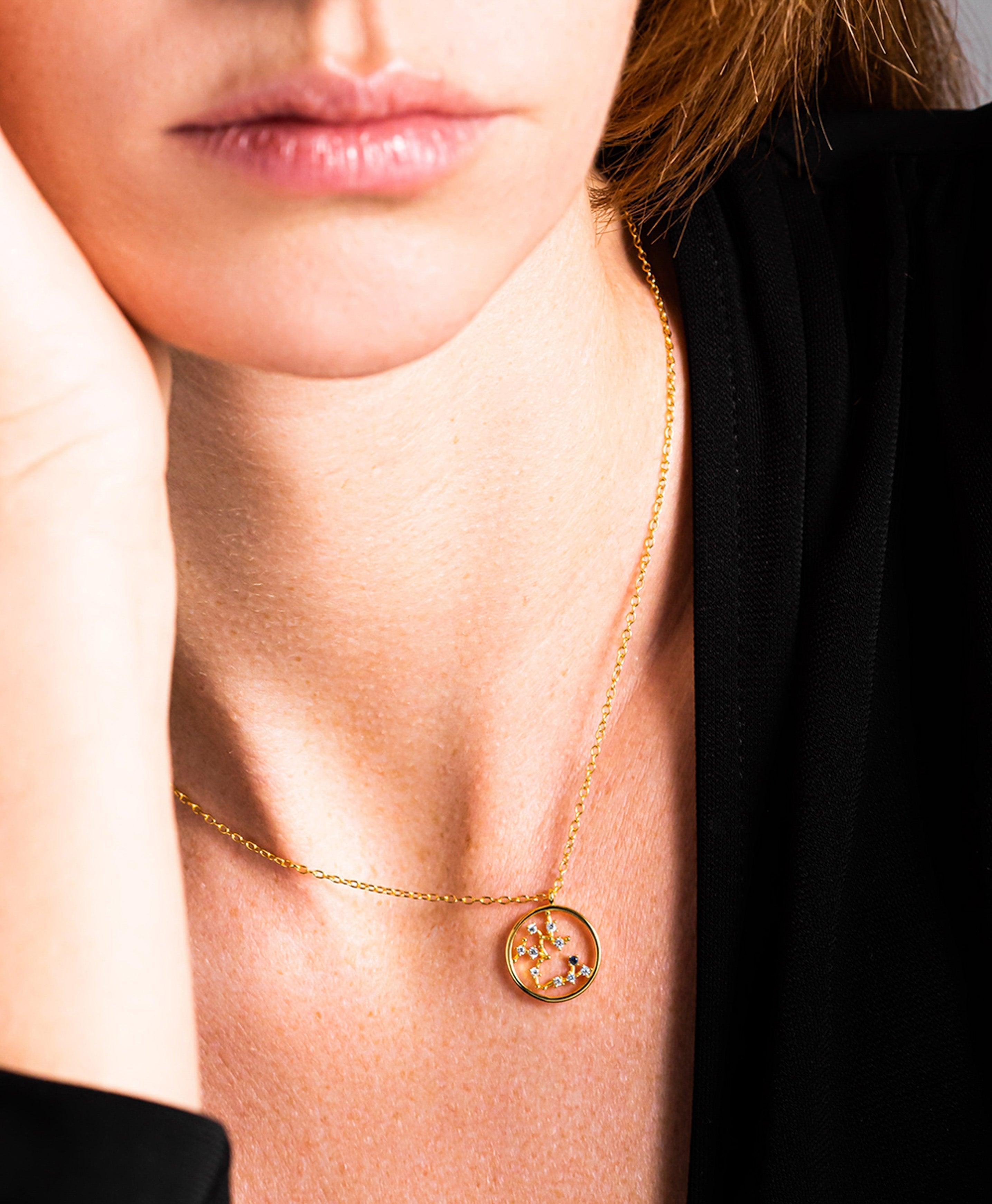  Zodiac Necklace Sagittarius 18ct Gold Plated
