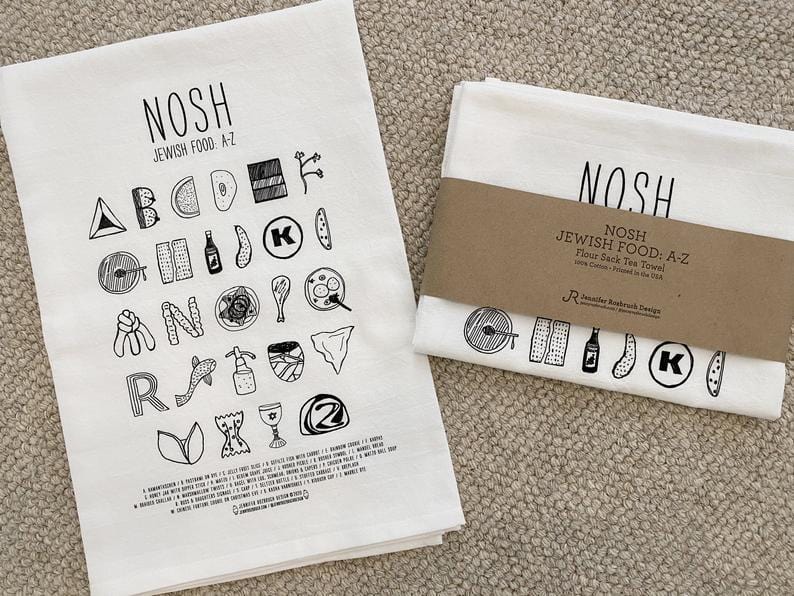 Nosh: Jewish Food A-Z Ashkenazi Tea Towel、mySite、topwebapps