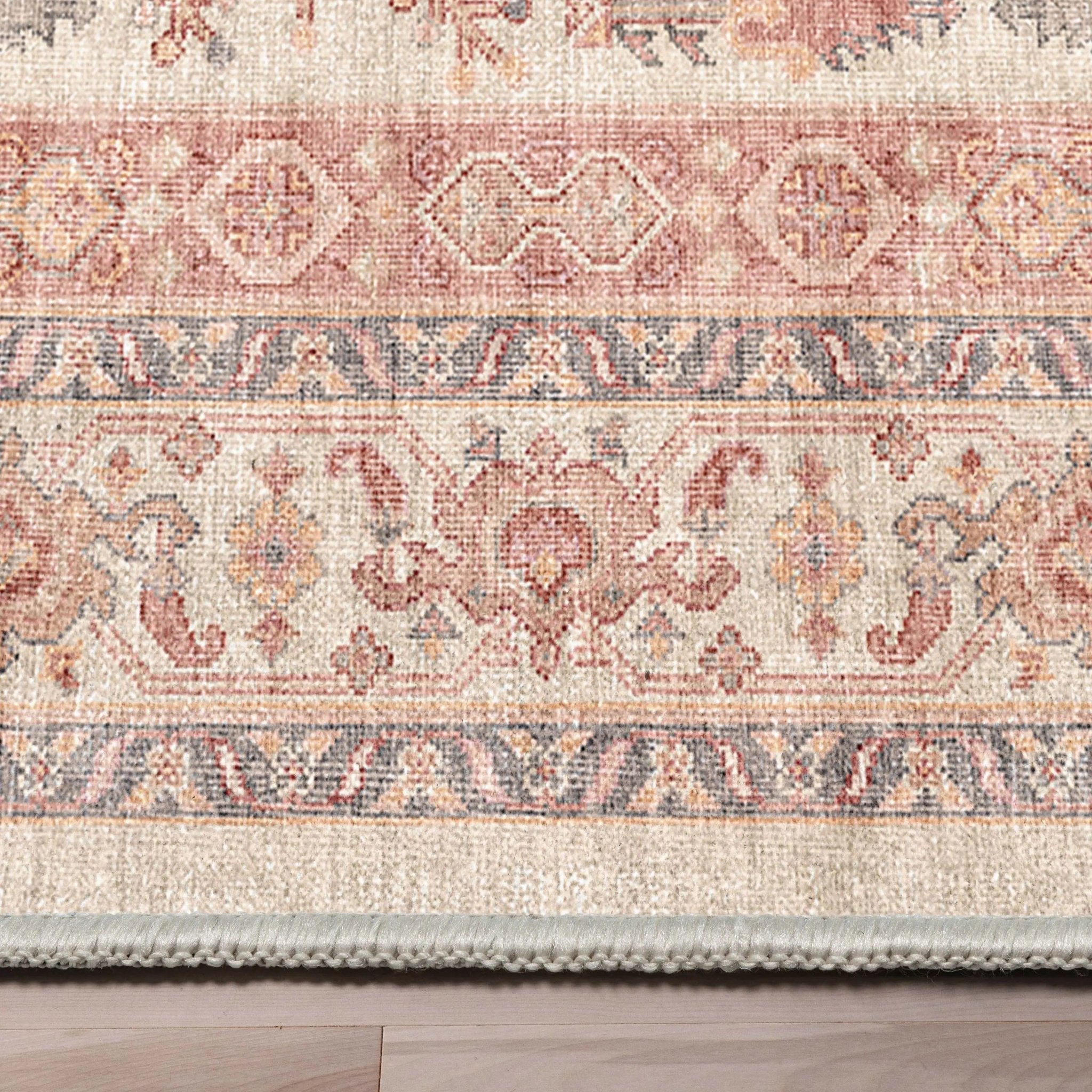 San Marino Vintage Oriental Botanical Flat-Weave Rug、mySite、gigharbornorthrealestate