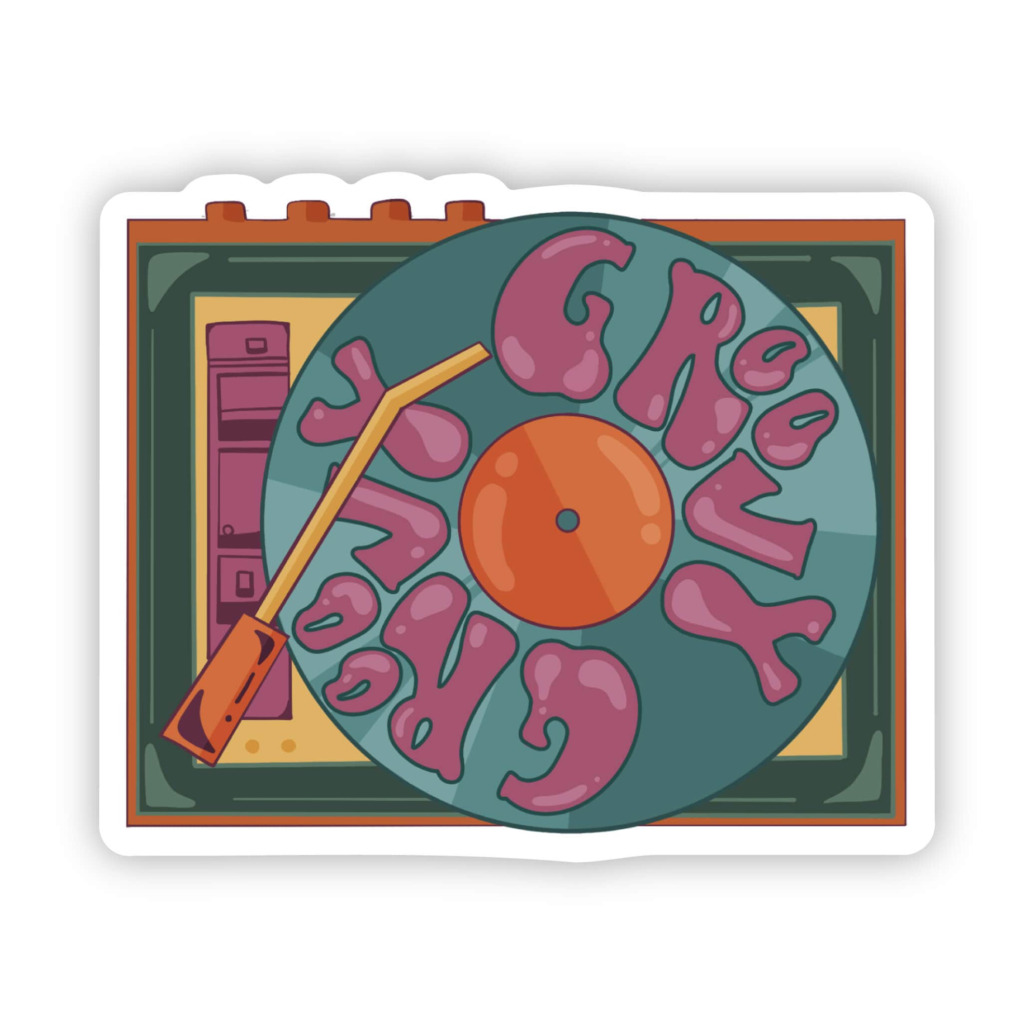  Groovy record music sticker、mySite、ghnorth