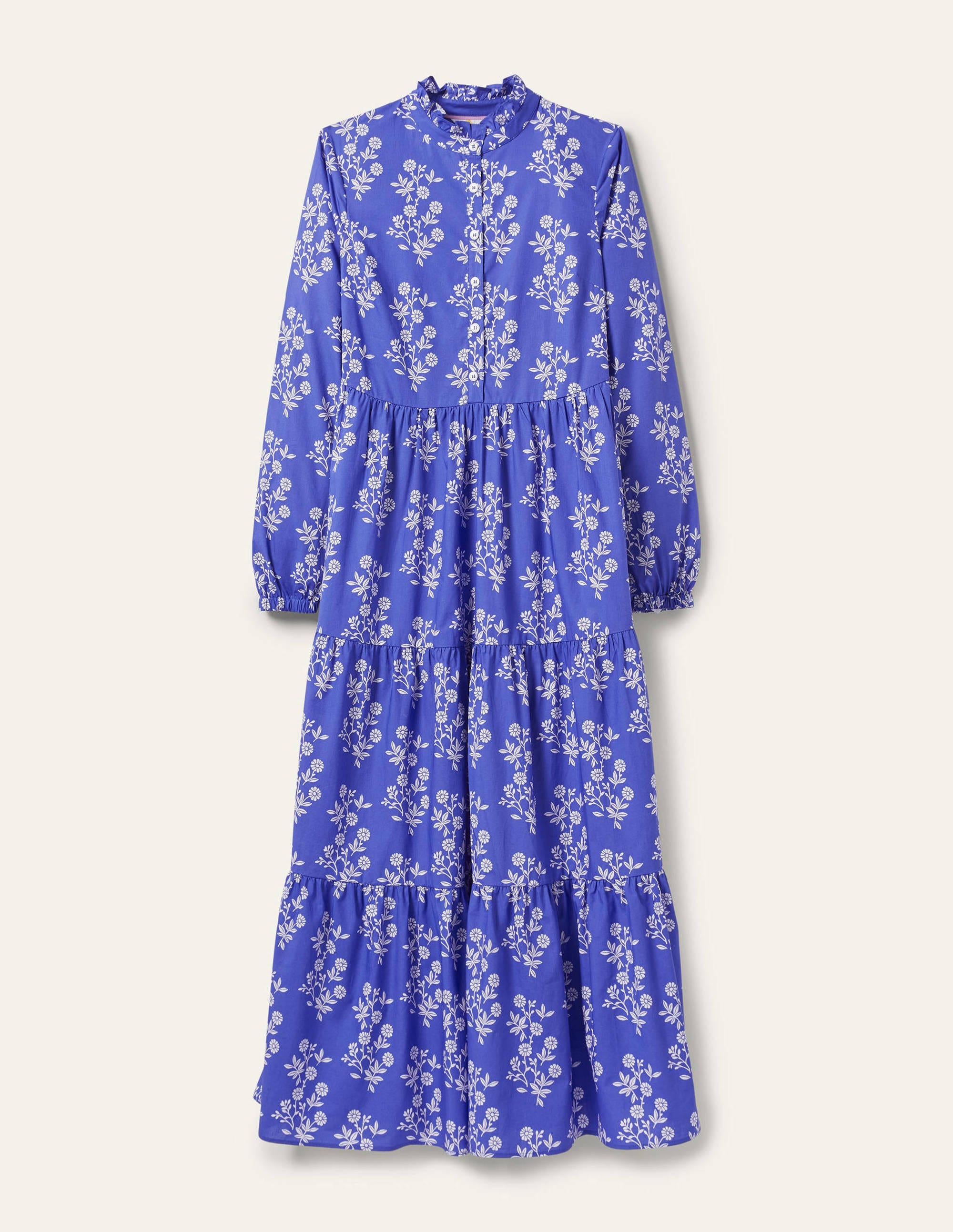  Tiered Maxi Shirt Dress-Atlantic Ocean, Leafy Cluster、mySite、ashleygrahame