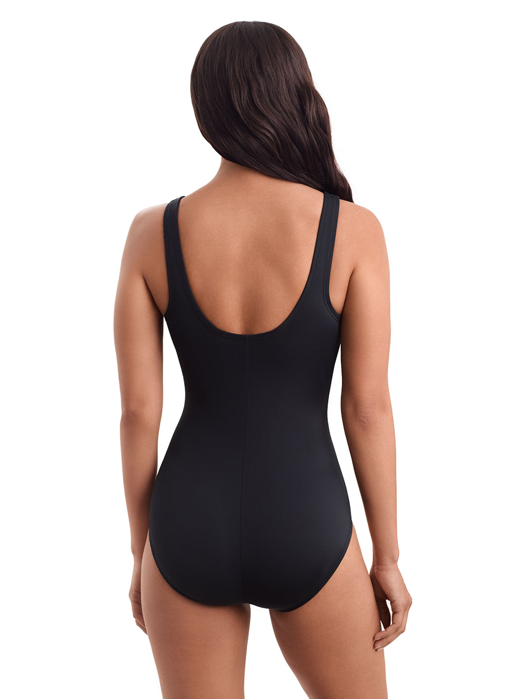 Shape Solver SPORT Women's Wave Power Highneck Tank One Piece Swimsuit、mySite、noshort
