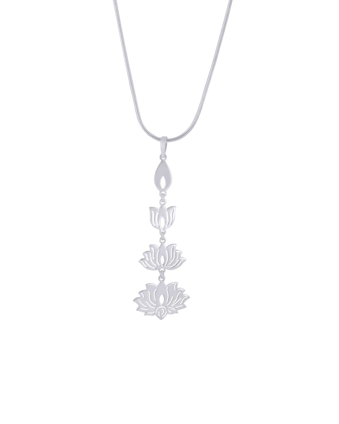 Sterling Silver Lotus Bloom Pendant – Symbol of Growth Yoga Jewelry、mySite、topwebapps