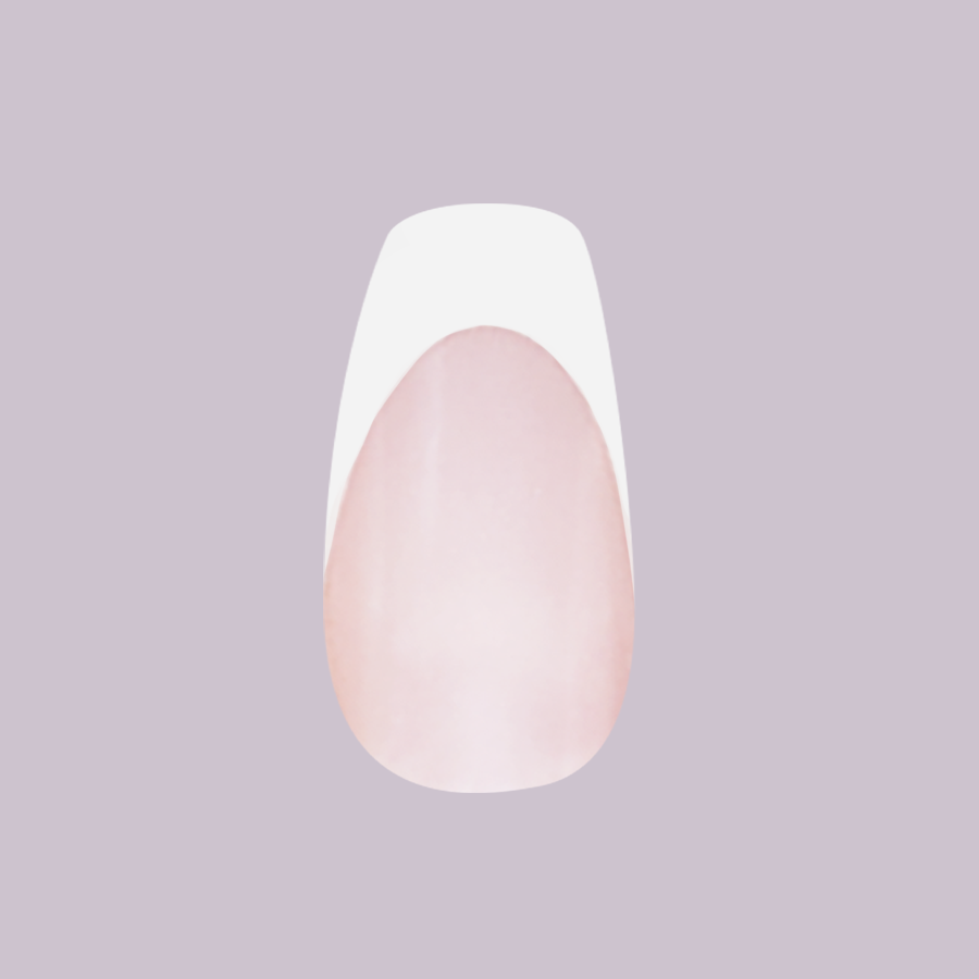 White Chrome French - Press-On | Medium | Coffin、mySite、solidvoid