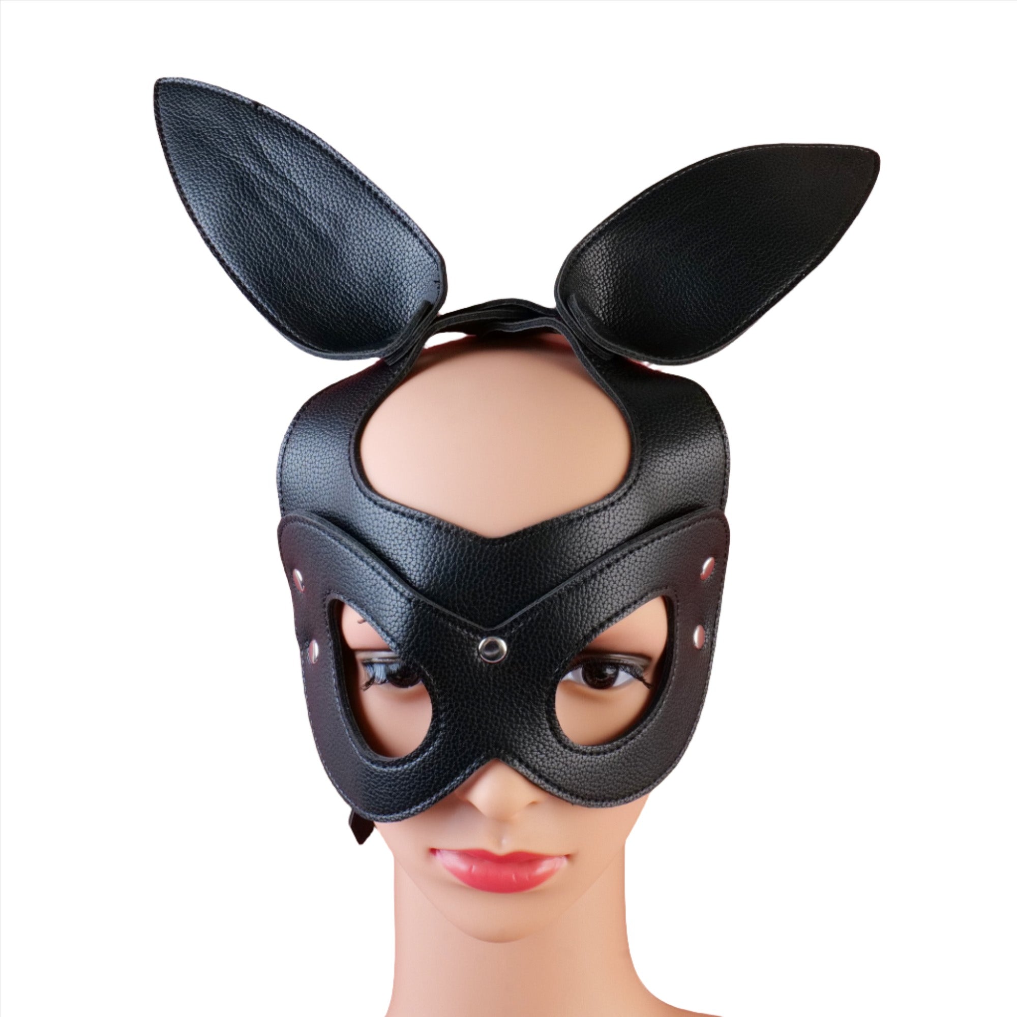 Mystim Soft Lux Fetish Bunny Mask | Organic Tanned Leather | Adjustable、mySite、bottomscart