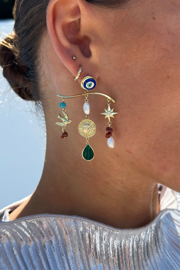 Gold Plated Balearic Charm Earring、mySite、solidvoid