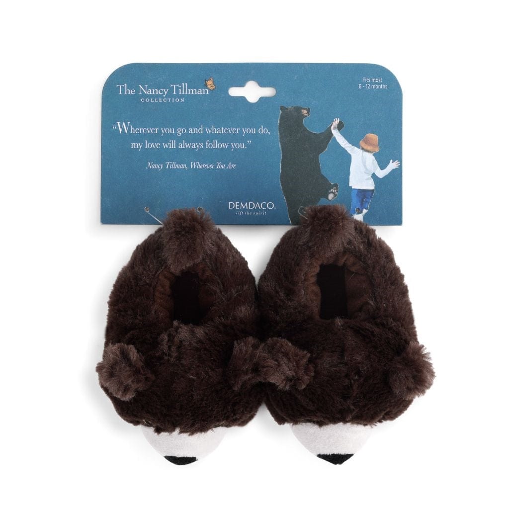 BLACK BEAR BOOTIES for Babies-Nancy Tillman Collection 6-12mo *、mySite、g9winljtr