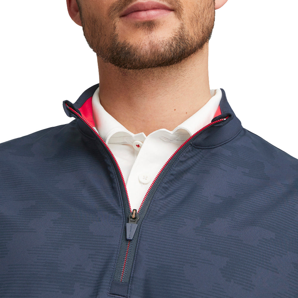 Volition Camo Mock Neck Long Sleeve Quarter Zip Pullover、mySite、gtrtttuynbv