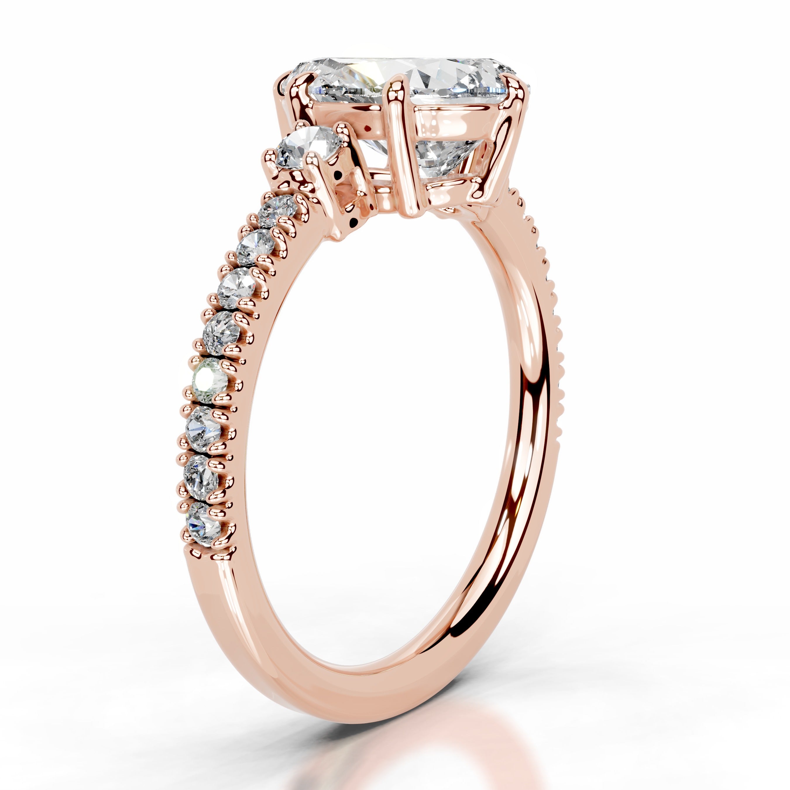 Leandra Lab Grown Diamond Ring - 14K Rose Gold、mySite、hinf8tx79