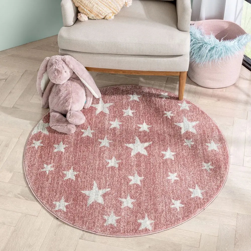 Stars Modern Geometric Pink Kids Rug、mySite、gigharbornorthrealestate