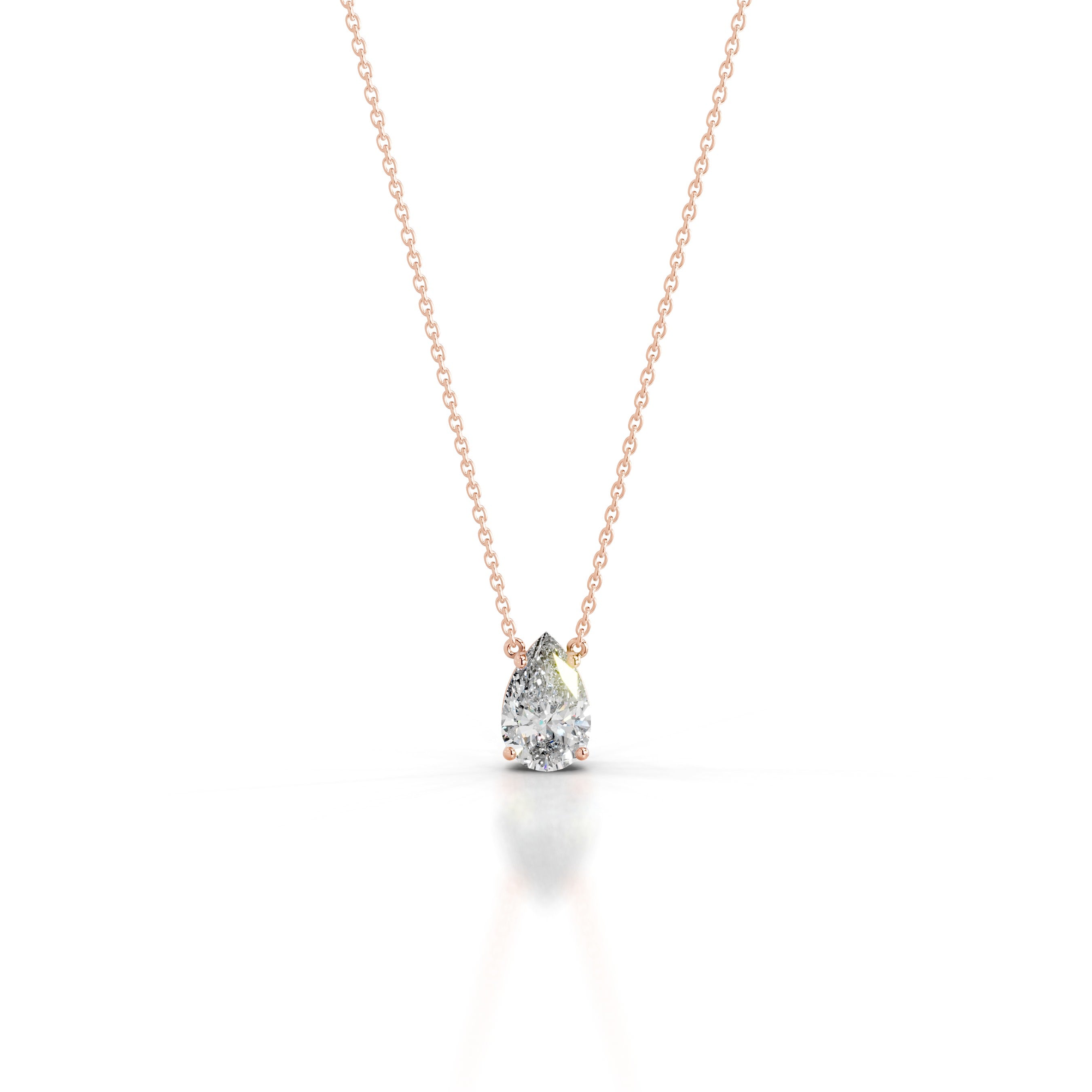 Mary Lab Grown Diamond Pendant - 14K Rose Gold、mySite、hinf8tx79