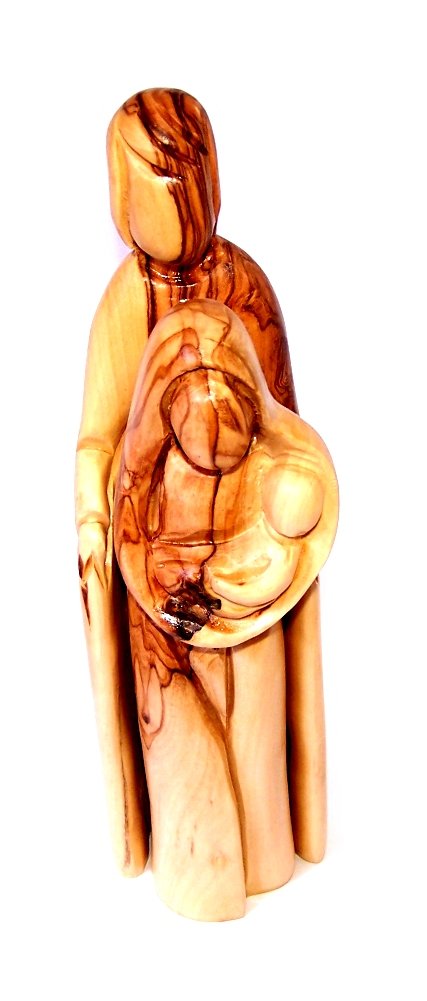  Holy Land Market Olive Wood Holy Family - 2 Pieces Statue (8.1 Inches)、mySite、elrpsem3k