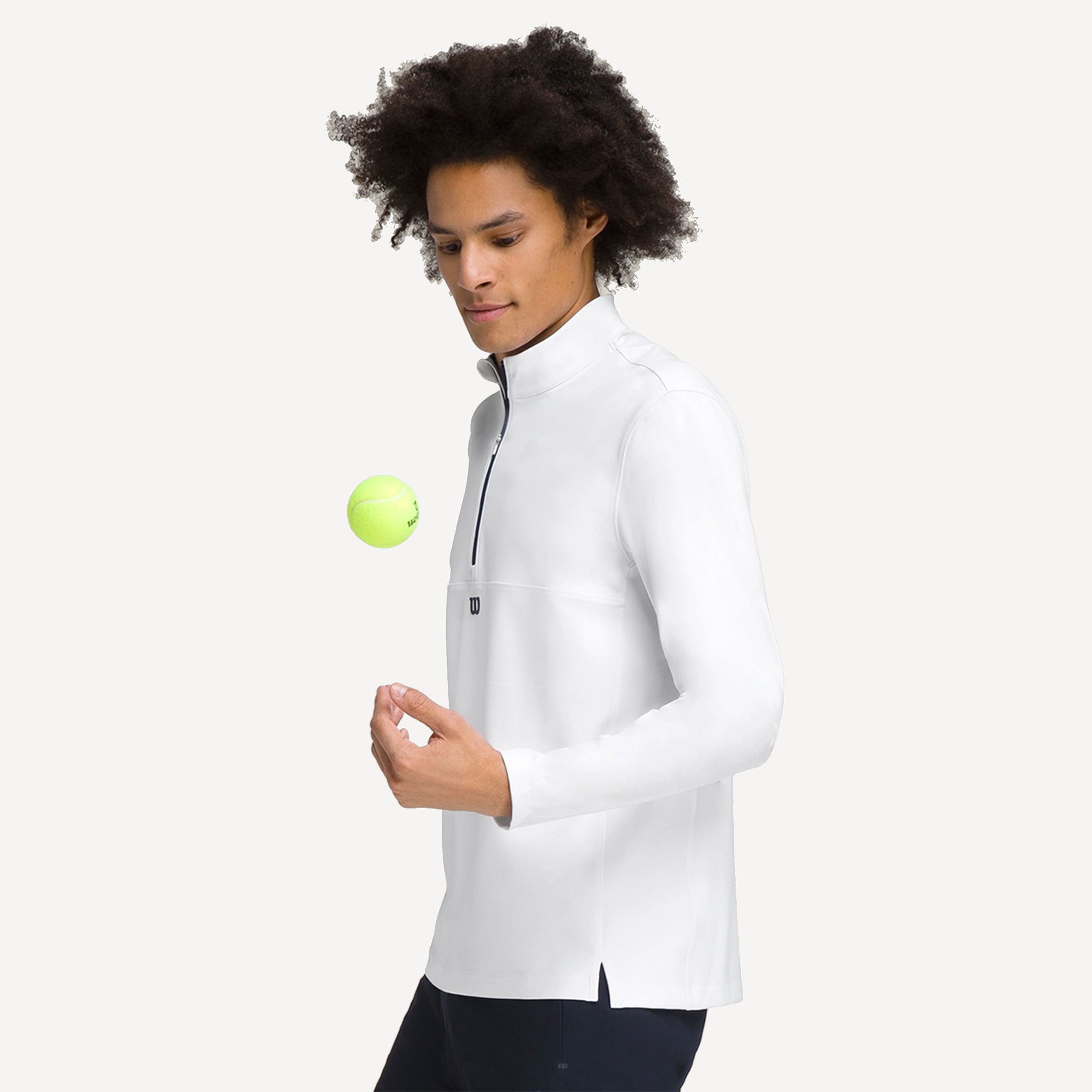 Wilson Elevate Performance Men's Half-Zip Tennis Midlayer、mySite、neckold