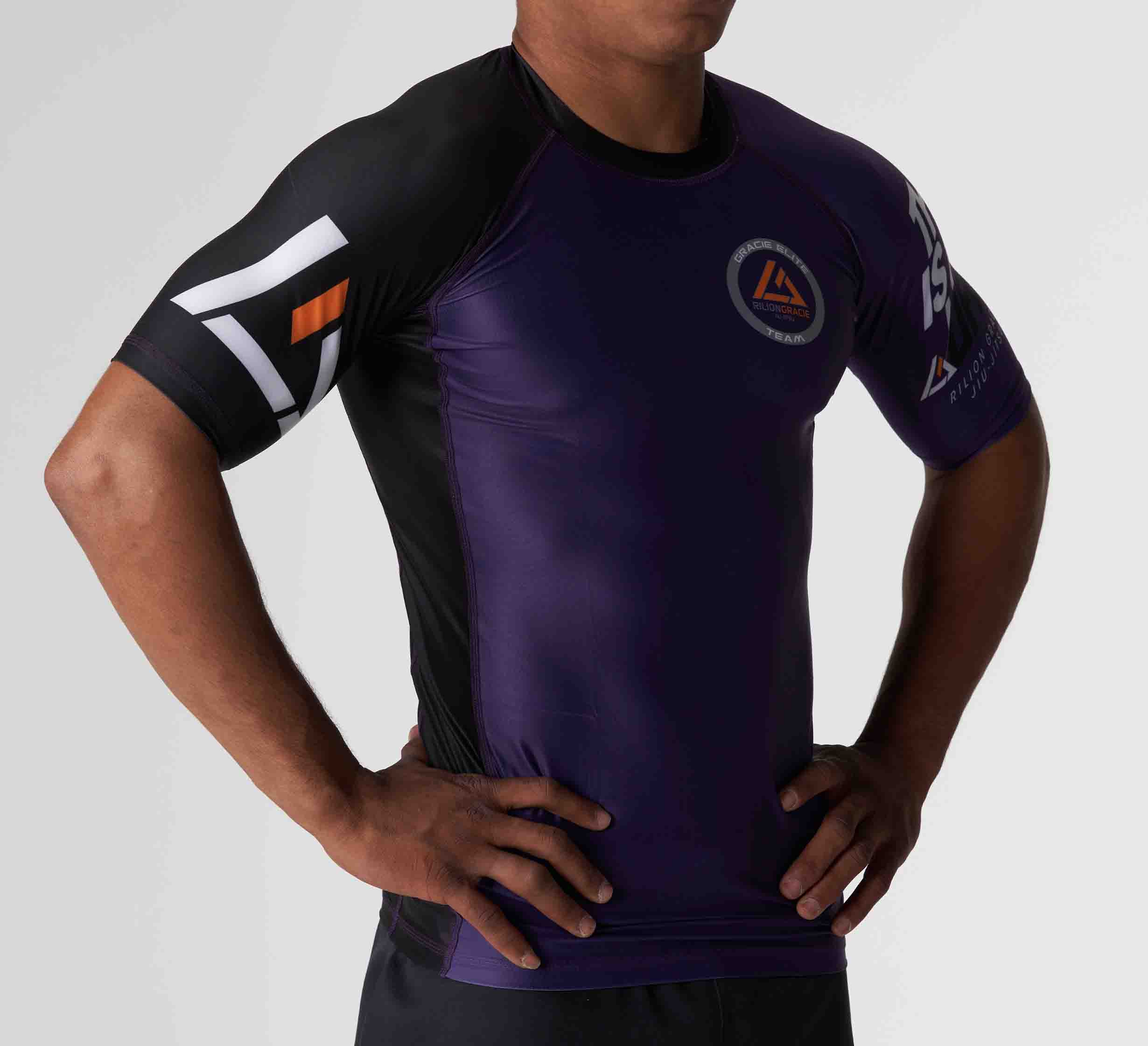 Rilion Gracie Ranked Short Sleeve Rashguard Purple、mySite、gigharbornorthrealestate
