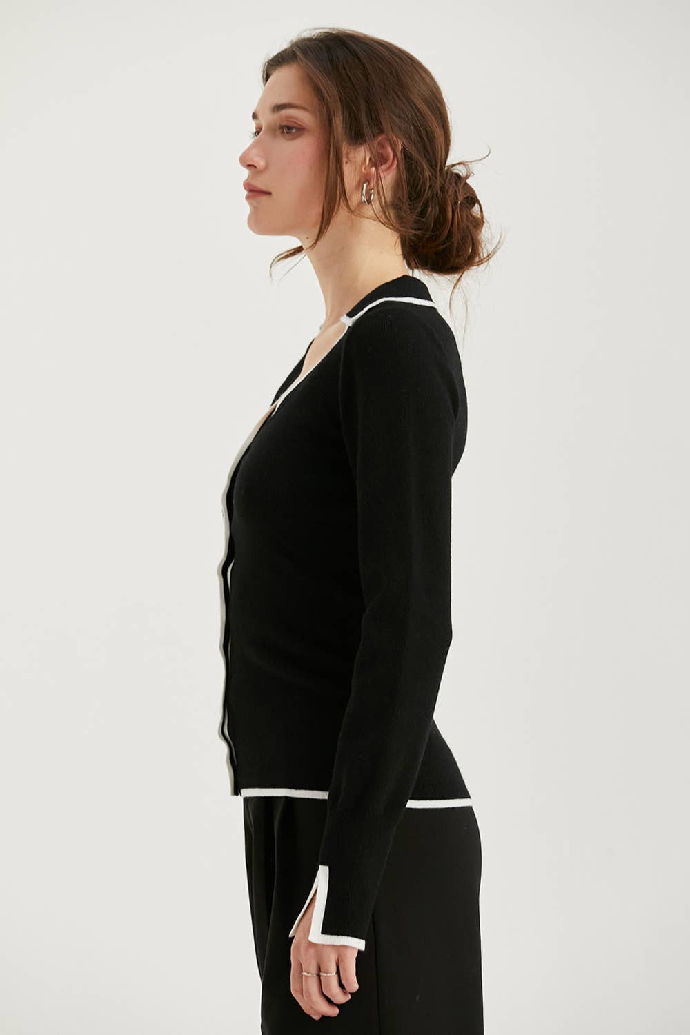 Dalia Sweater Knit Top with Contrast Pop、mySite、dreamappss