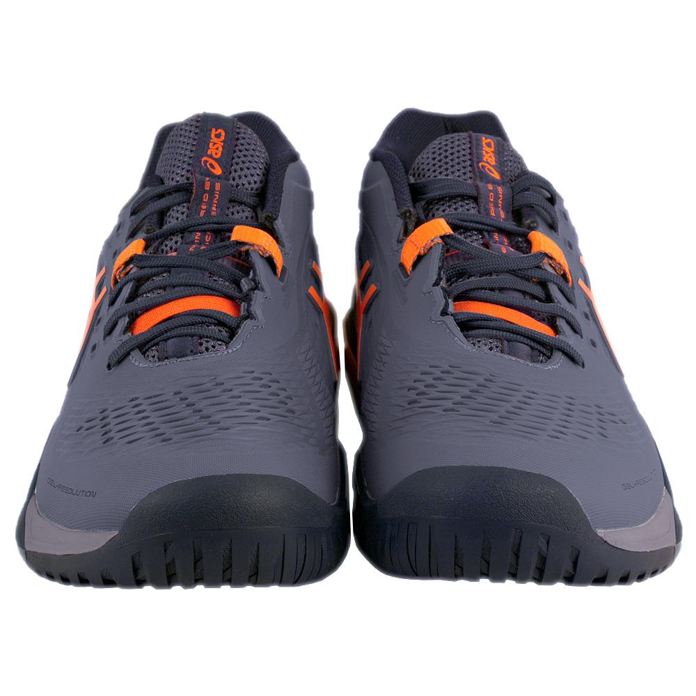 Asics Men's Gel-Resolution X - 2E Width - Greyish Purple/Nova Orange