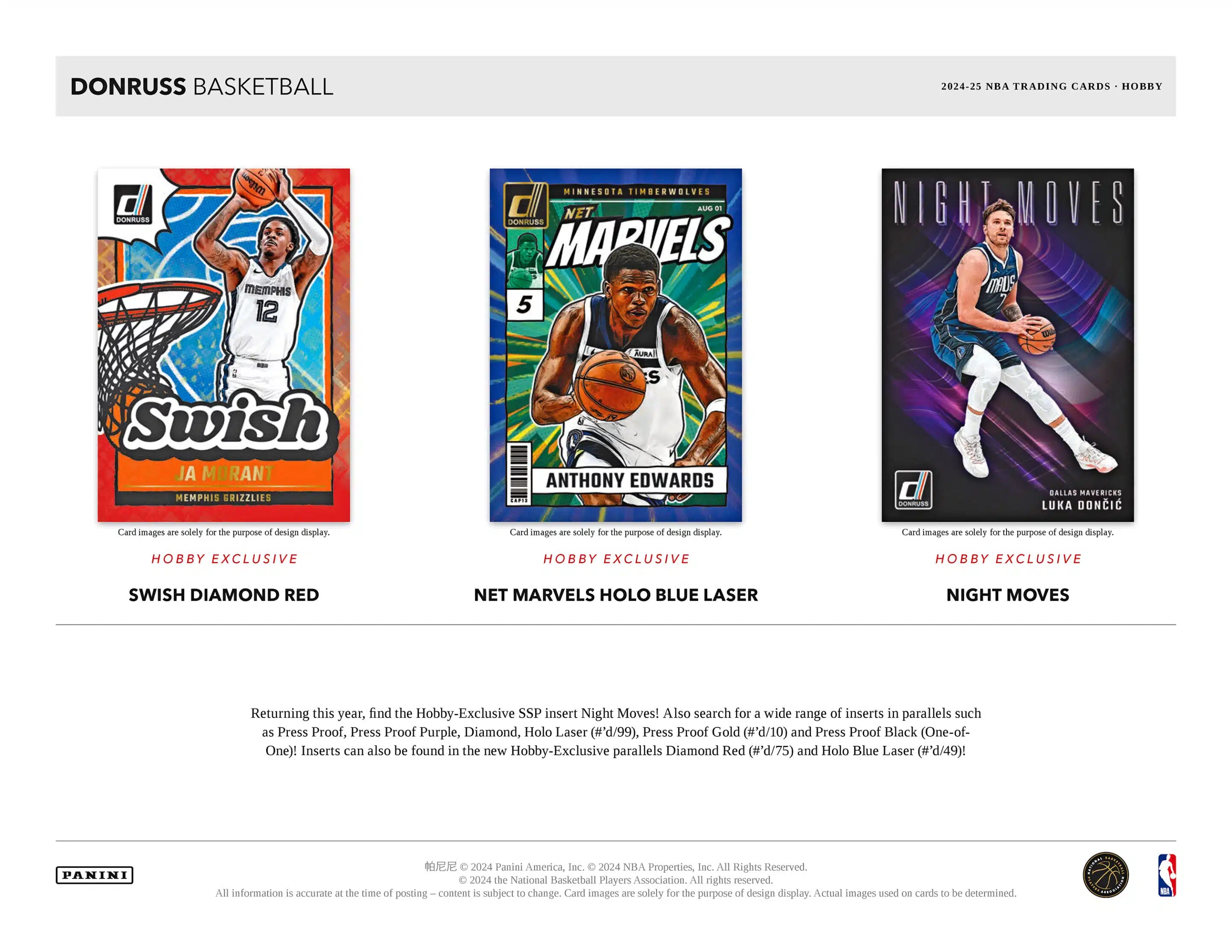 Panini Donruss NBA Basketball 2024/25 - Hobby Box、mySite、waistdrama