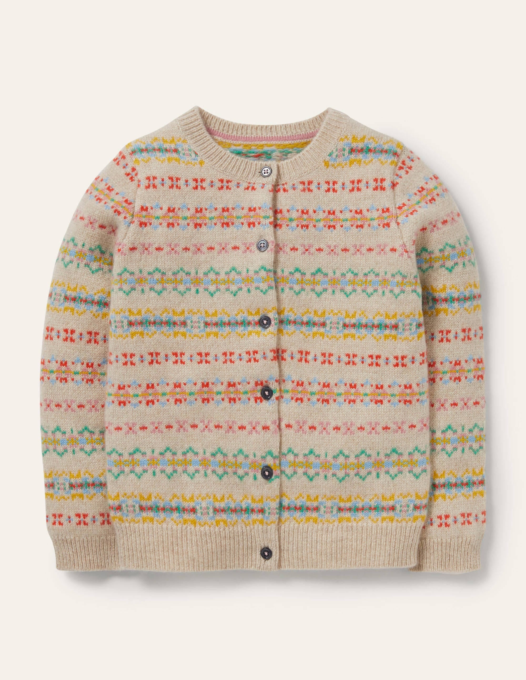  Cashmere Fair Isle Cardigan-Oatmeal Marl Fair Isle、mySite、ashleygrahame