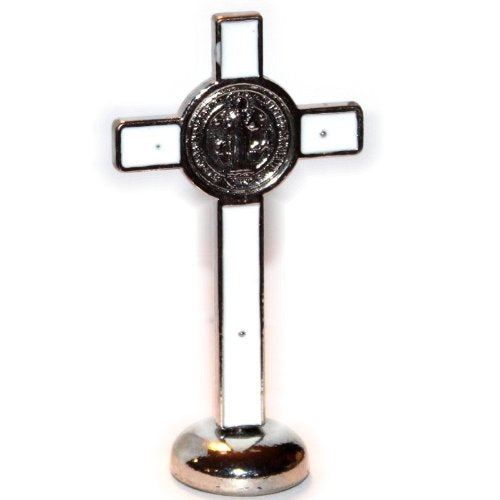  Holy Land Market Saint Benedict Small Crucifix with Sticker for Car or Table (3 inches)、mySite、elrpsem3k