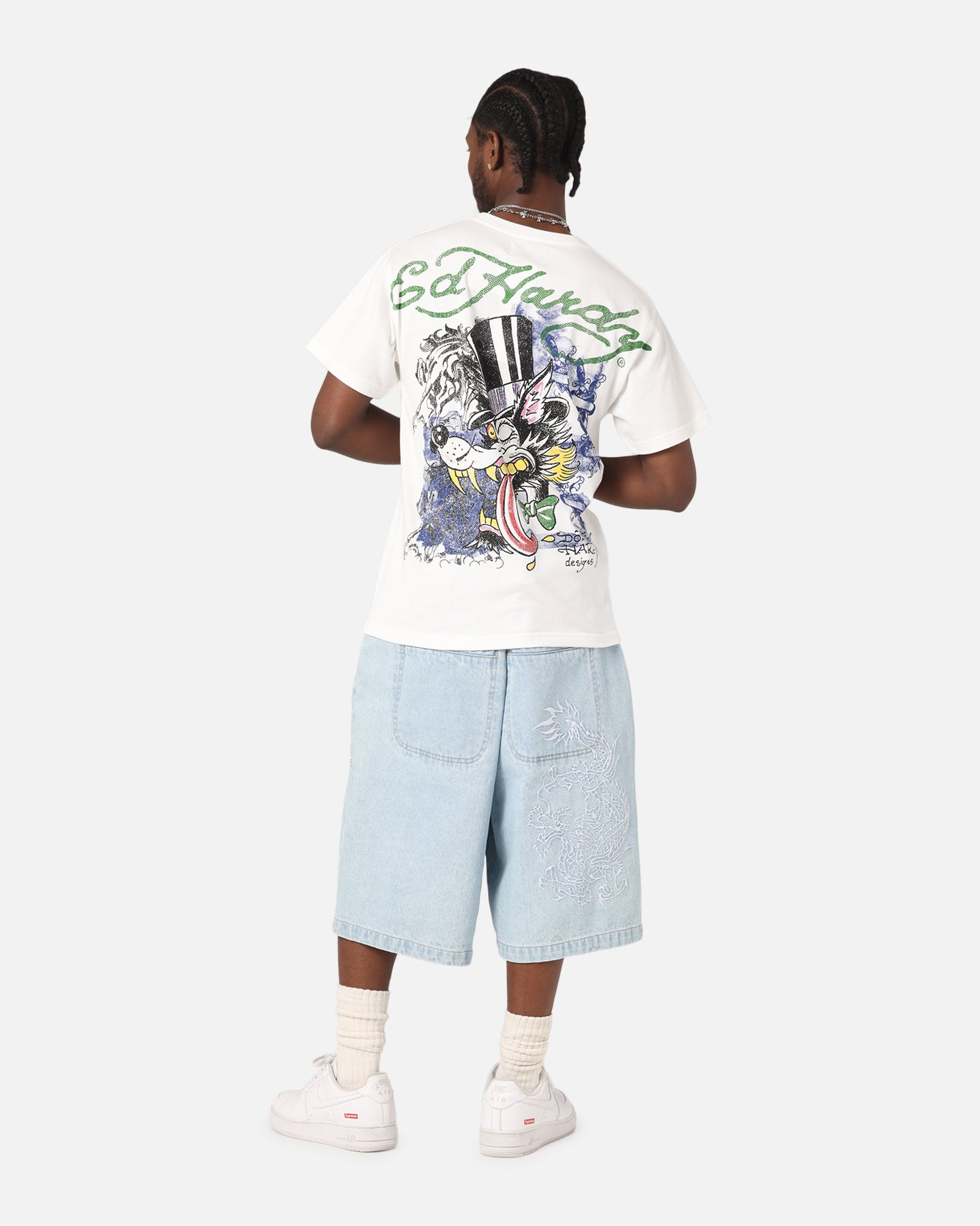 Ed Hardy Wolf Vintage T-Shirt Off White、mySite、zt4zffjzw