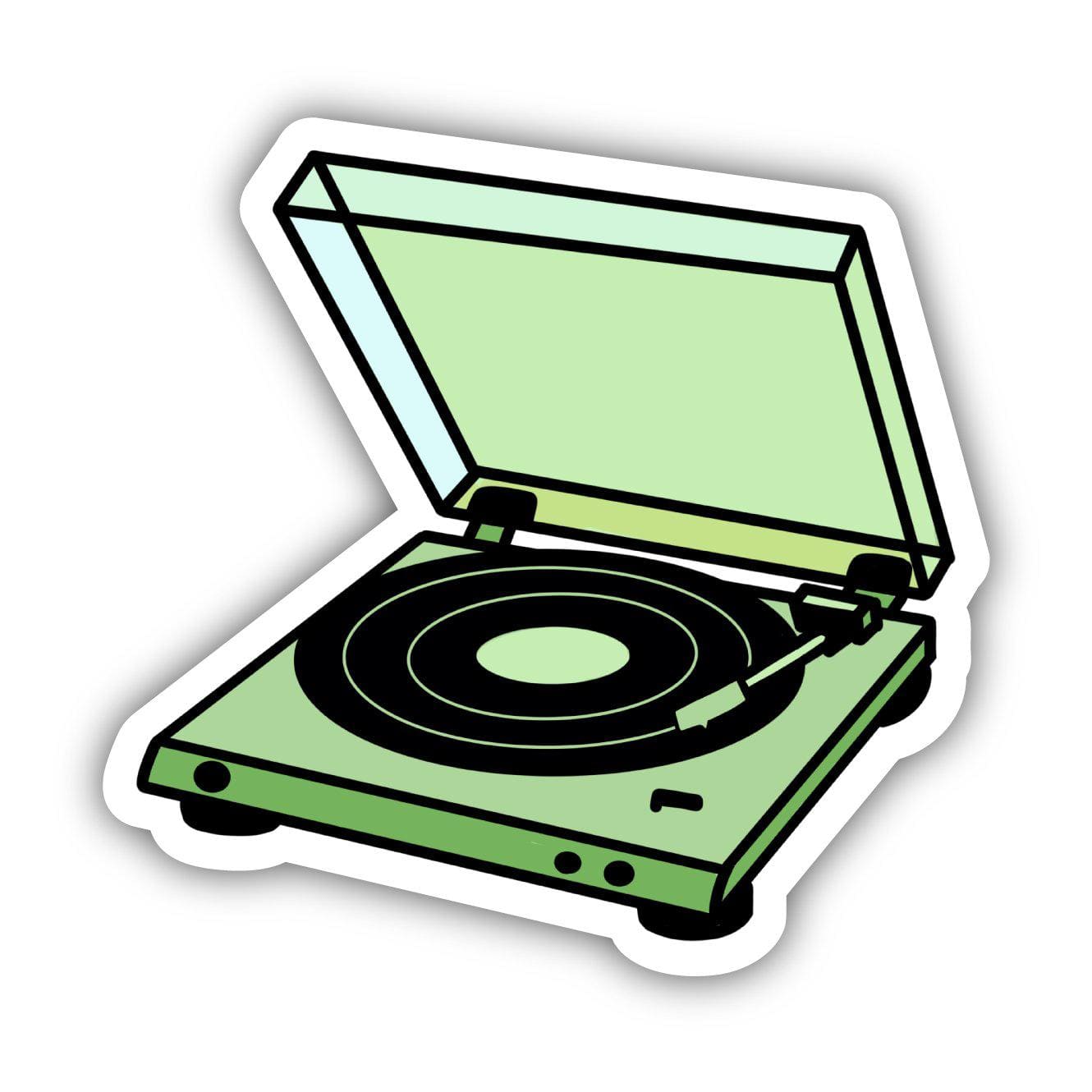  Green Record Player Aesthetic Sticker、mySite、elrpsem3k