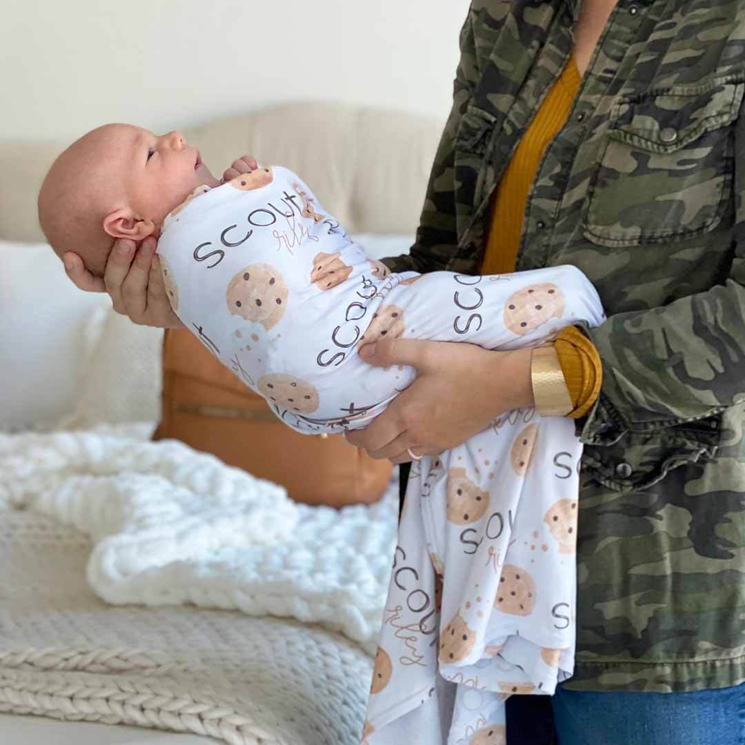  Cookie Crumble Personalized Baby Name Swaddle Blanket、mySite、layawaytickets