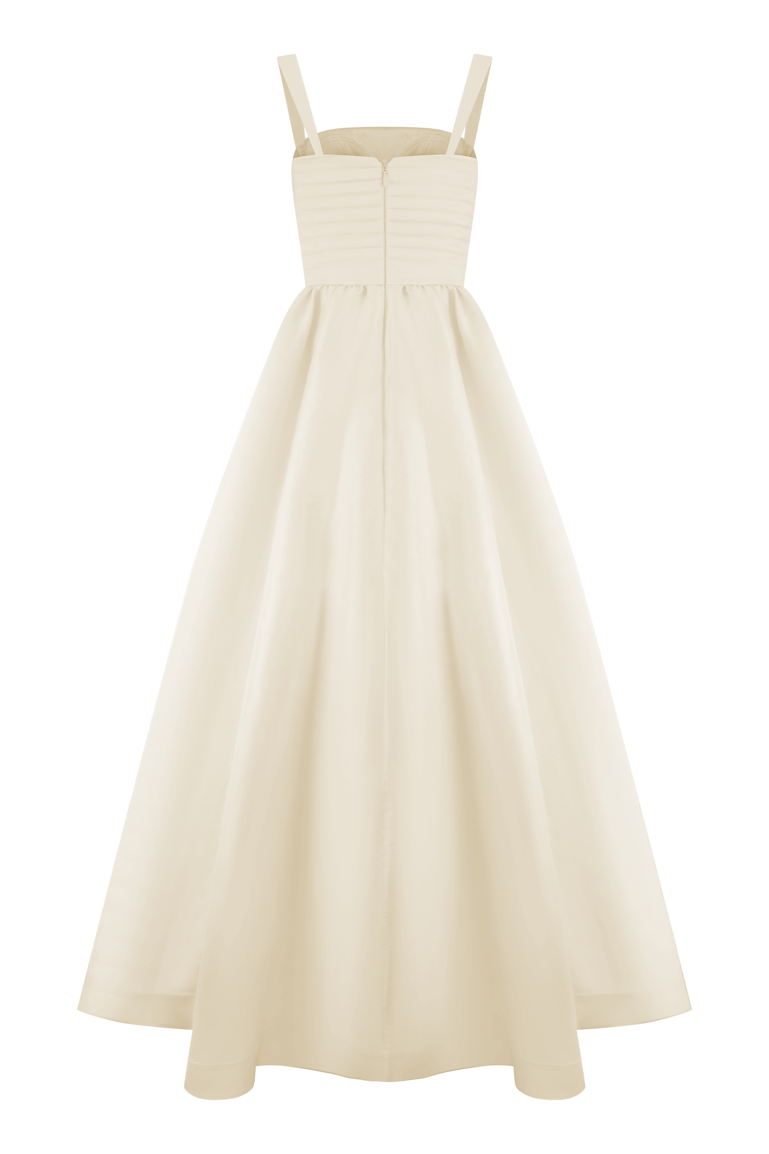 Carla Ruched Gown - Cream Ivory、mySite、solidvoid