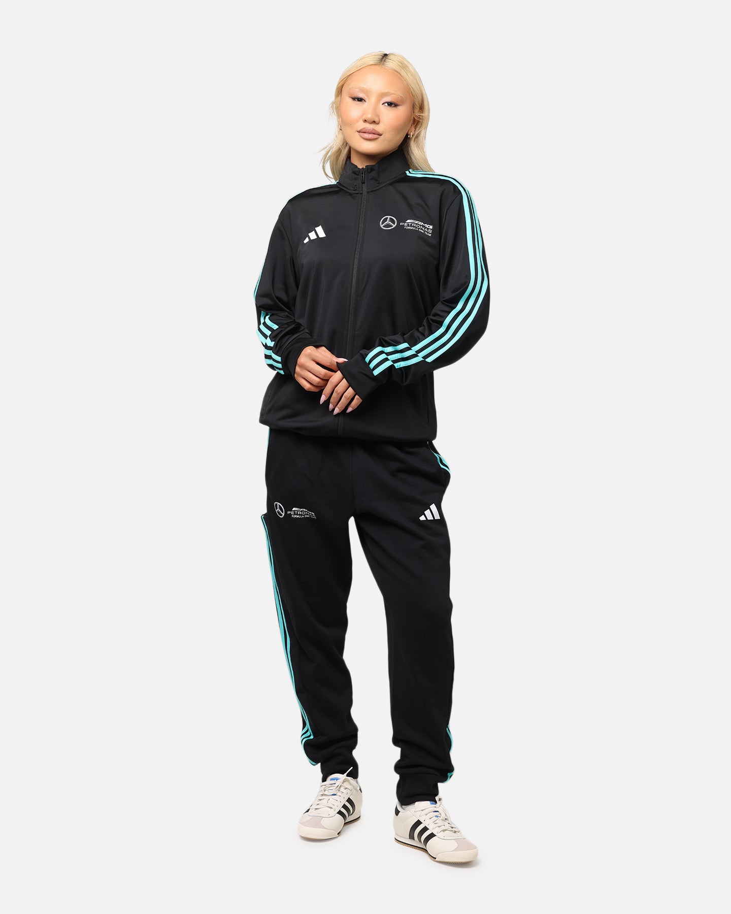 adidas x Mercedes-AMG PETRONAS Formula One F1 DNA Track Jacket Black/White、mySite、zt4zffjzw