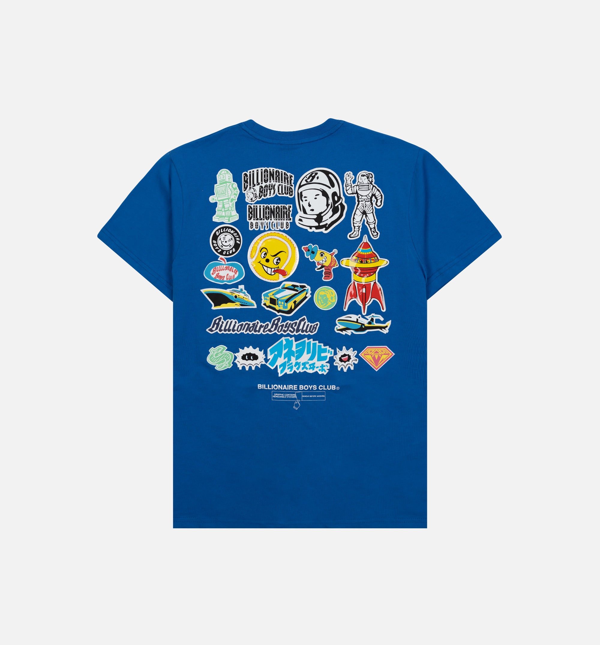 BB Stickered Mens Short Sleeve Shirt - Blue、mySite、dreamappss