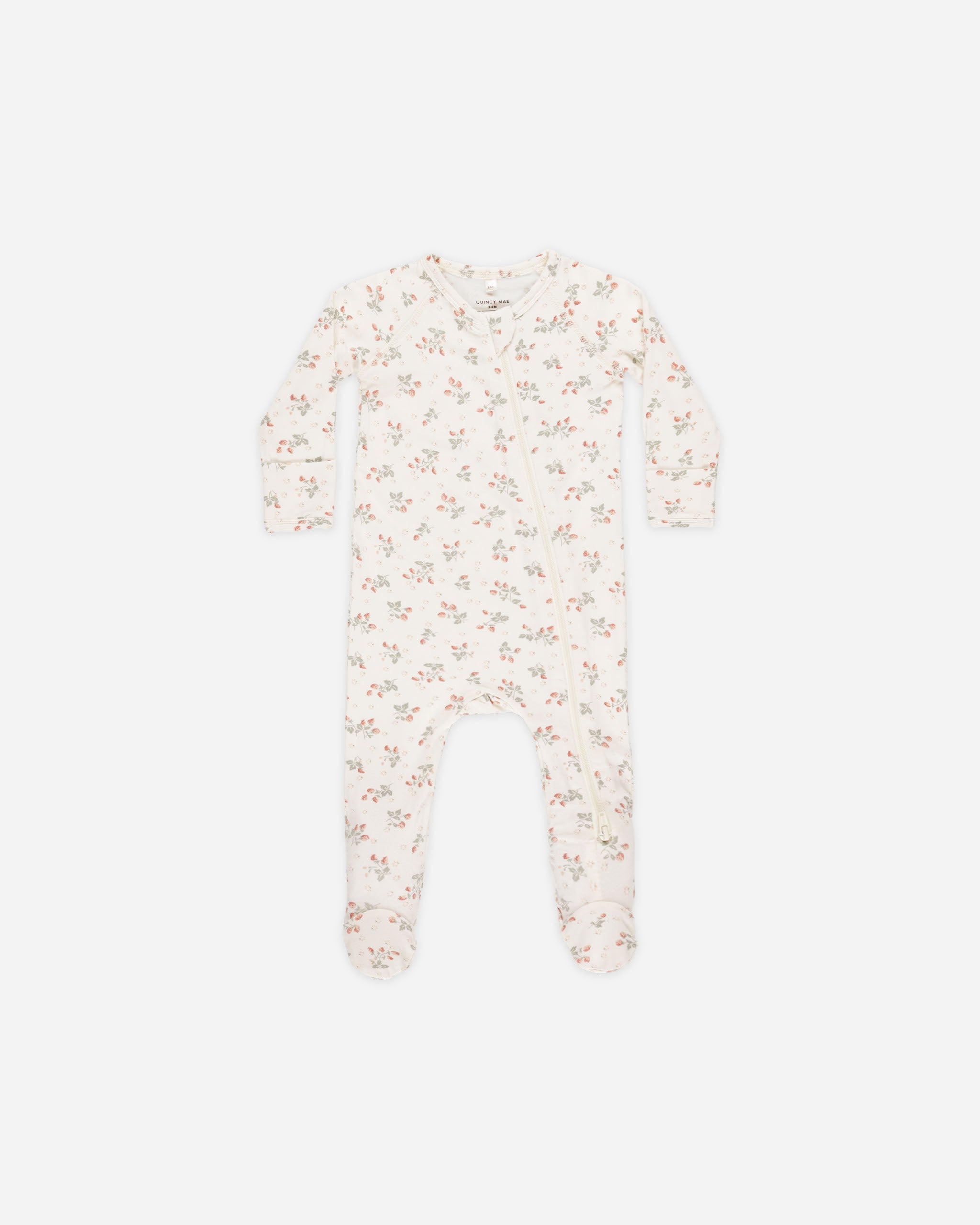  Bamboo Zip Footie || Strawberries、mySite、layawaytickets