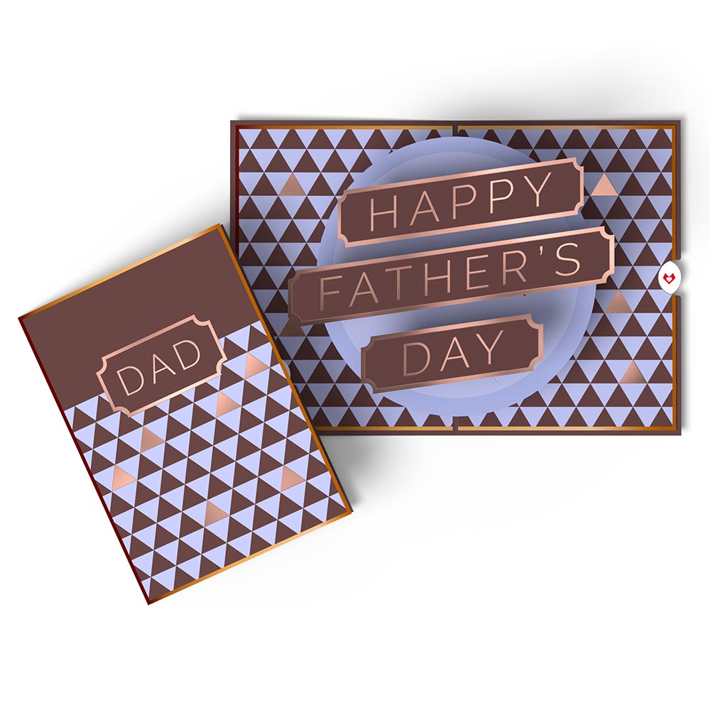 Geo Happy Father's Day Pop-Up Card、mySite、solidvoid