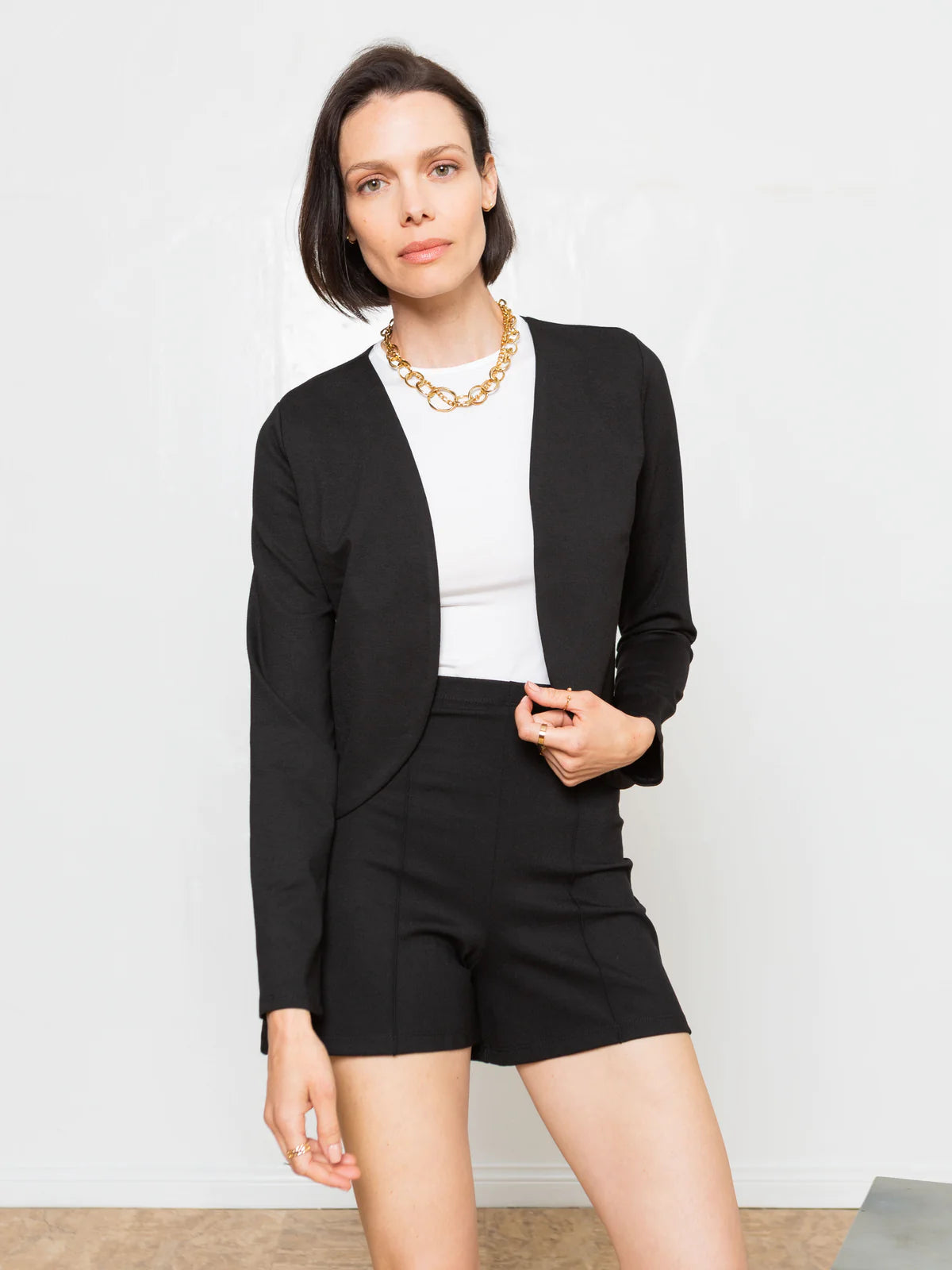 Ripley Rader Ponte Knit Bolero, Black - Final Sale、mySite、noshort