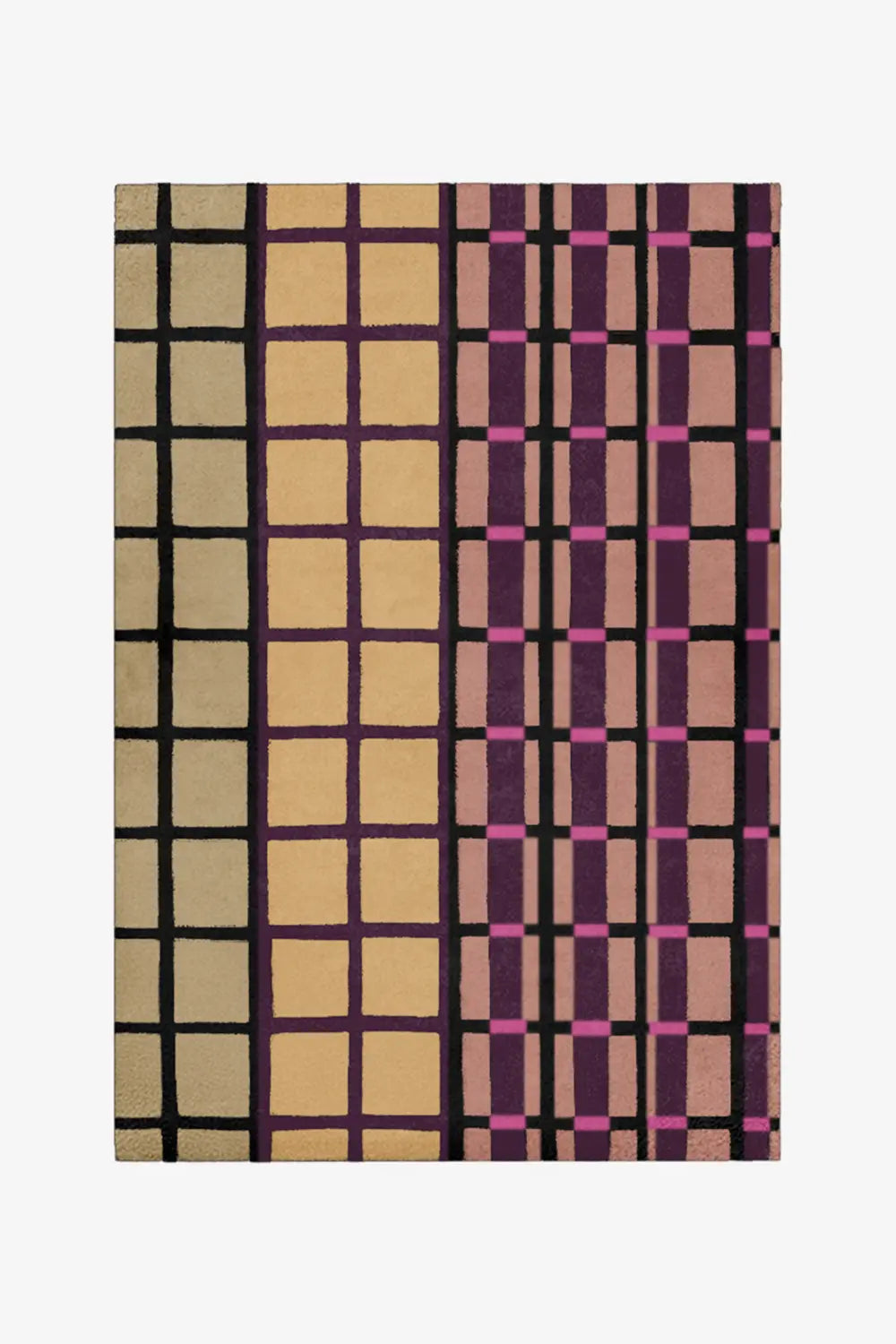 Customizable Mid-Century Grid Tufted Rug、mySite、gigharbornorthrealestate
