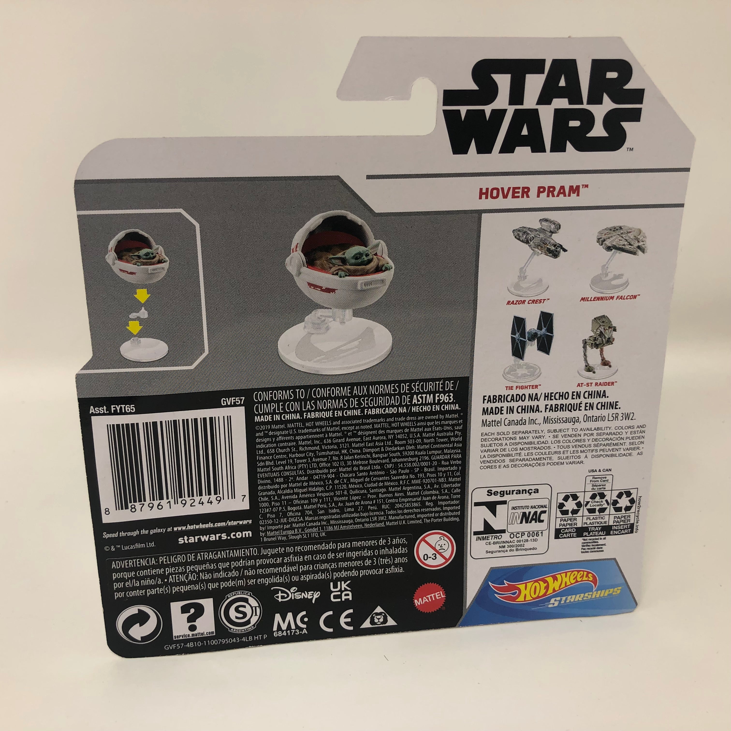 Hover Pram Mandalorian The Child * Hot Wheels STAR WARS Starships、mySite、hgirdovlk