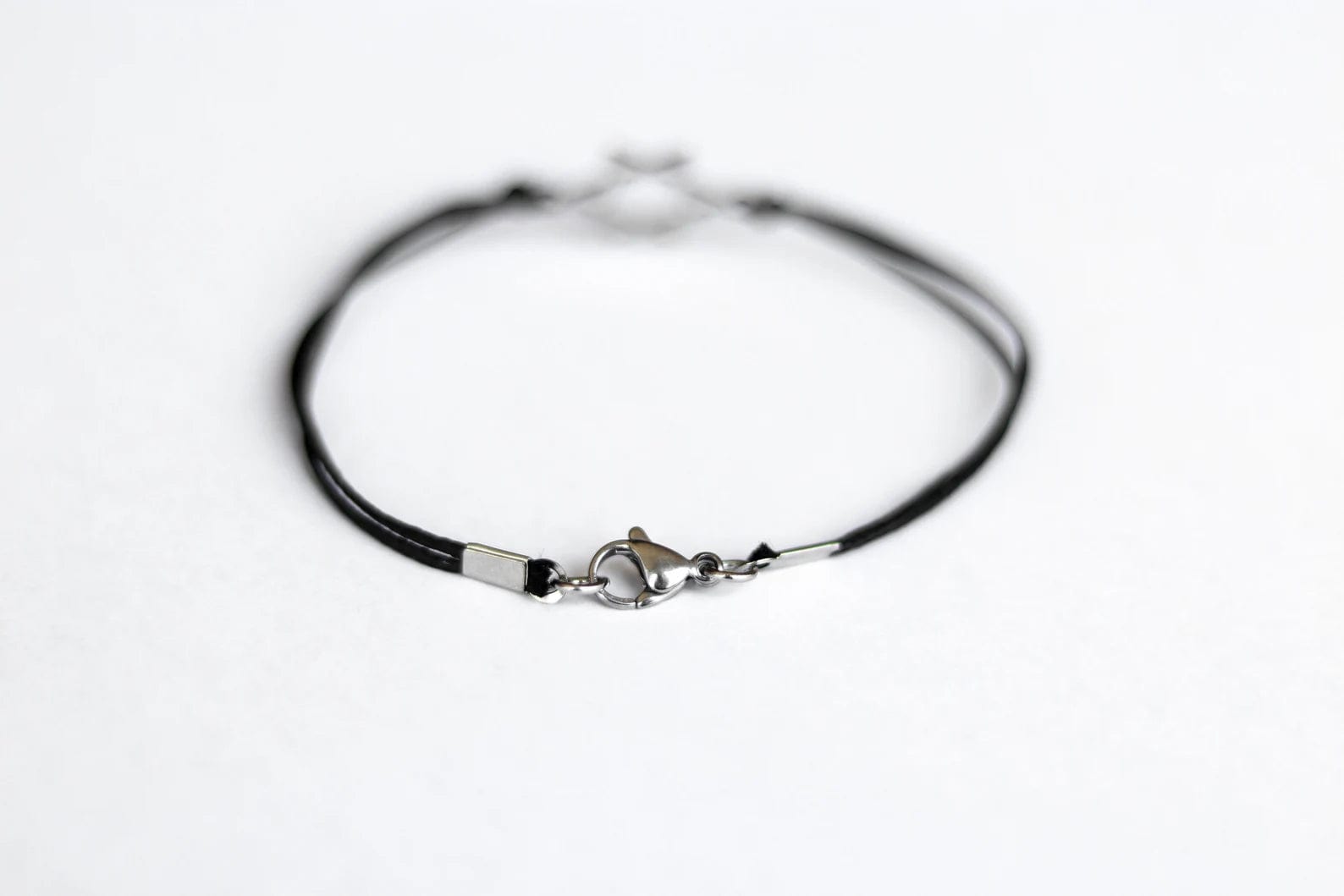Silver Magen David Bracelet on Black Cord - 7 or 8、mySite、topwebapps