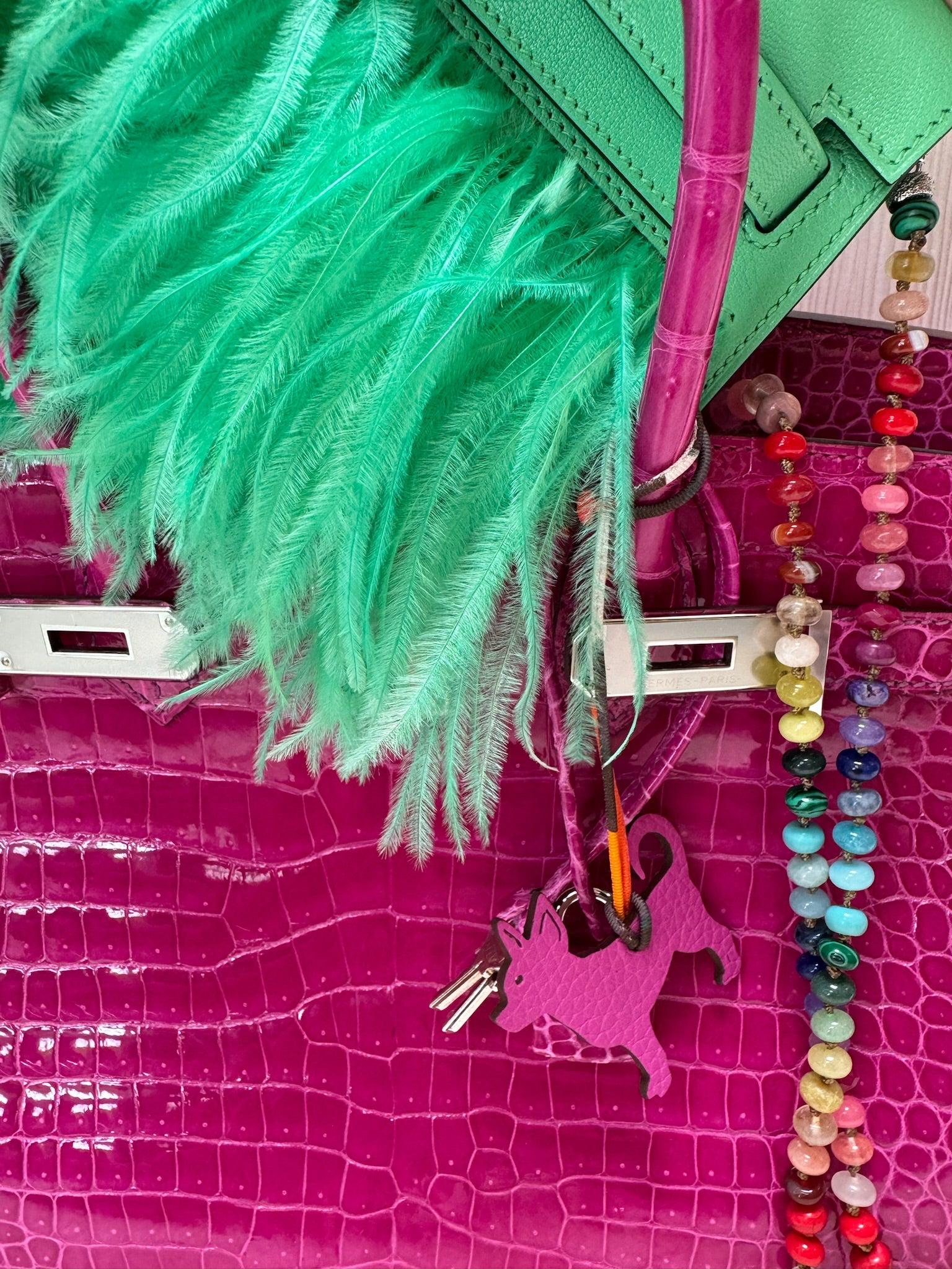 Hermès Kelly Elan Foile Vert Comics Chevre and Ostrich Feather Palladium Hardware、mySite、garminoutage.com