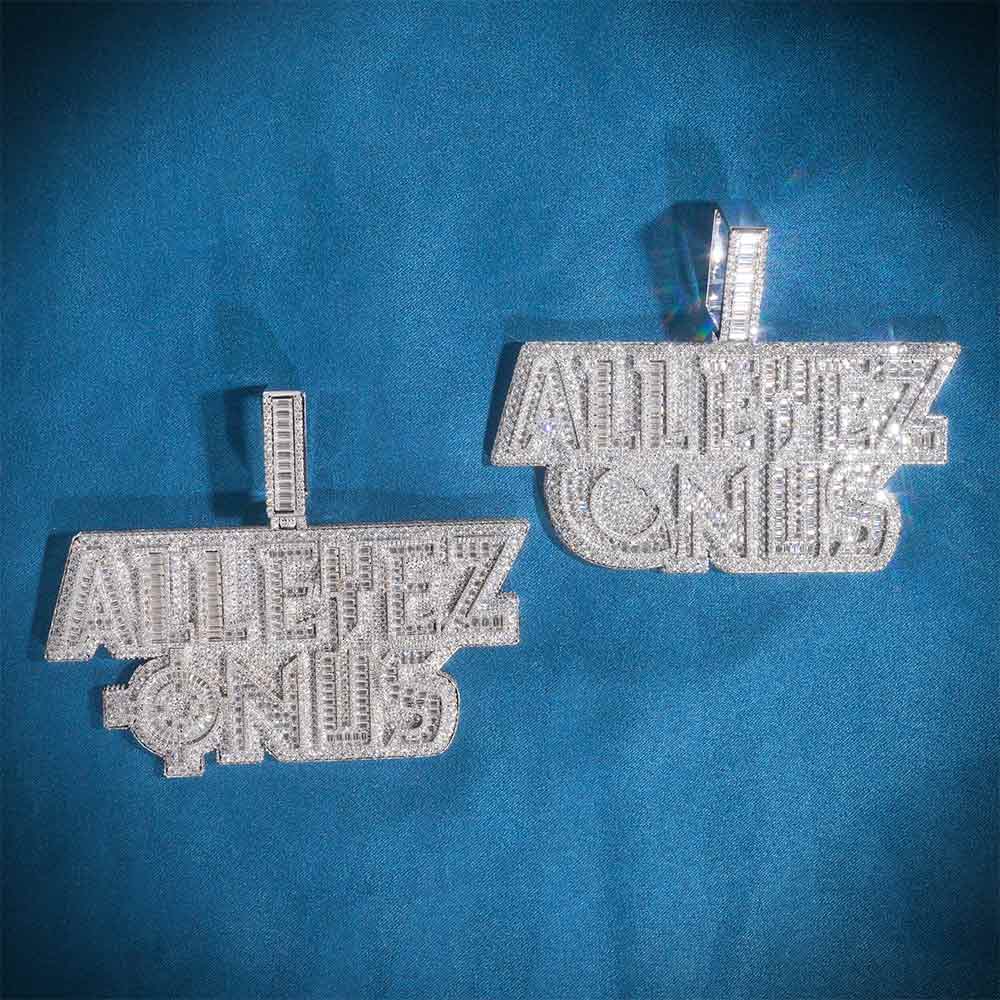 ALL EYES ON US Custom Moissanite Pendant 14K Gold、mySite、hinf8tx79