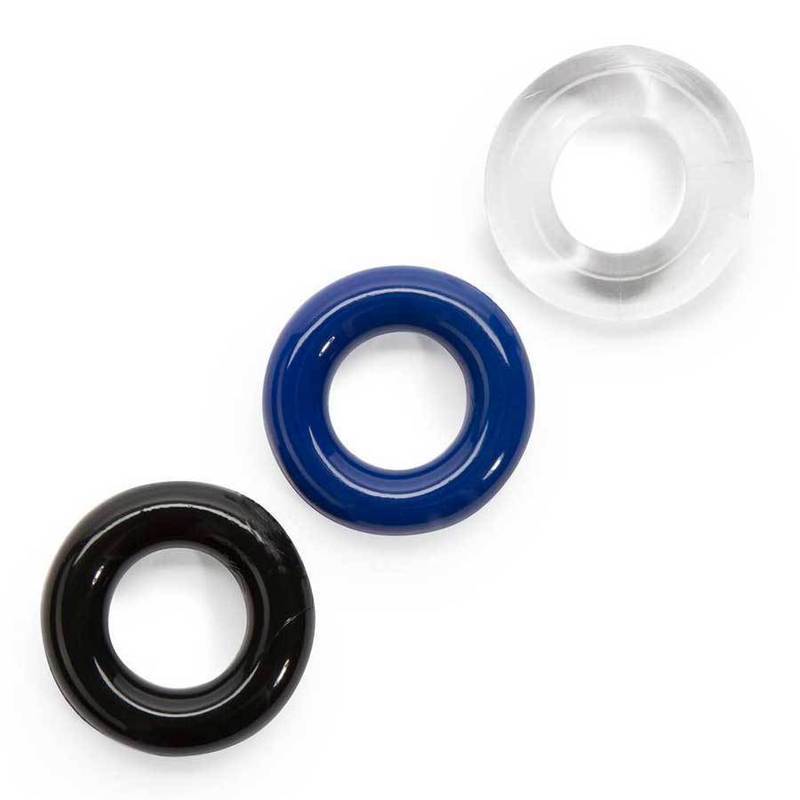 Multi Color Stretchy Stamina Boosting Cock Rings 3 Pack by Lynk Pleasure、mySite、bottomscart