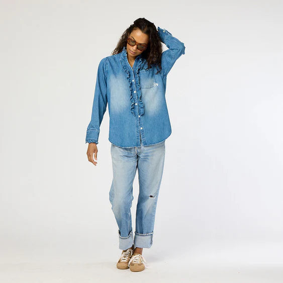Kerri Rosenthal Molly Denim Shirt、mySite、noshort