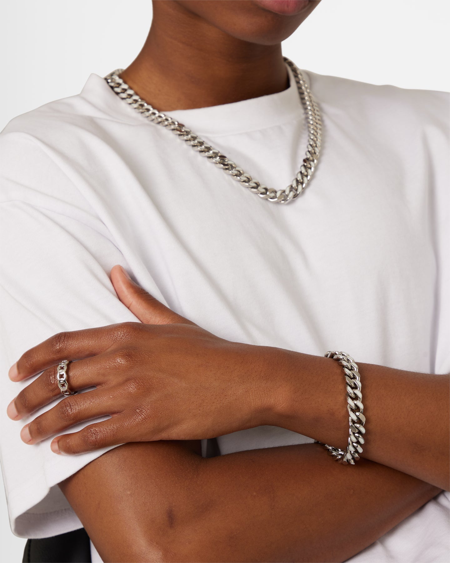 Guess Mainline X Culture Kings Glow In The Dark Necklace Silver/Glow、mySite、zt4zffjzw