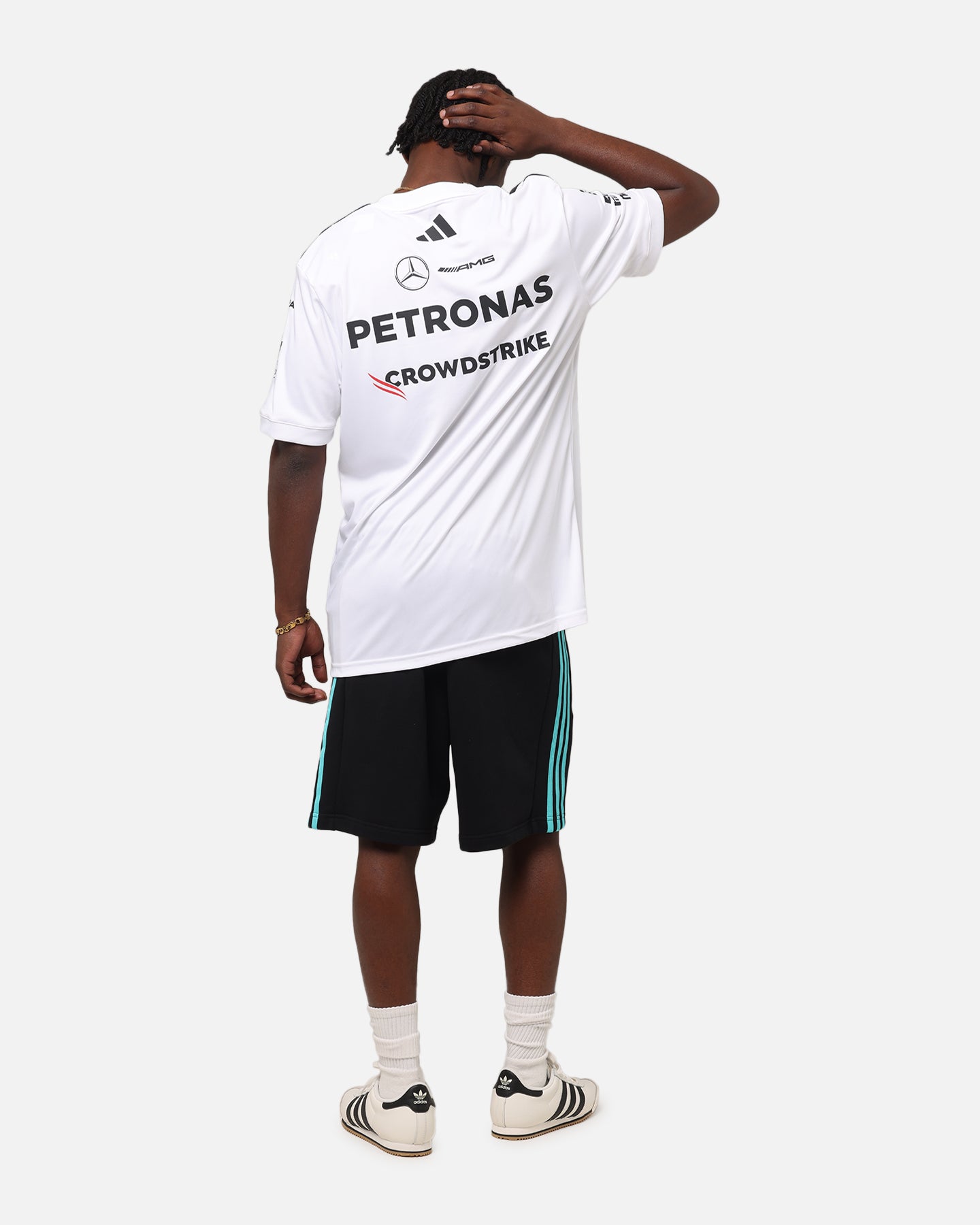 adidas x Mercedes-AMG PETRONAS Formula One F1 2025 Team Driver T-Shirt White、mySite、zt4zffjzw