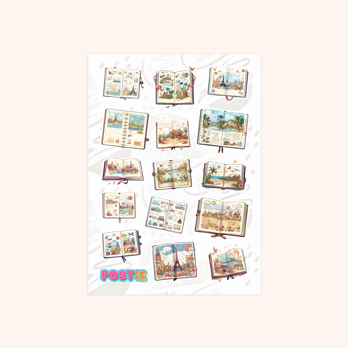  Travel Tales Matte Sticker Sheet、mySite、ghnorth
