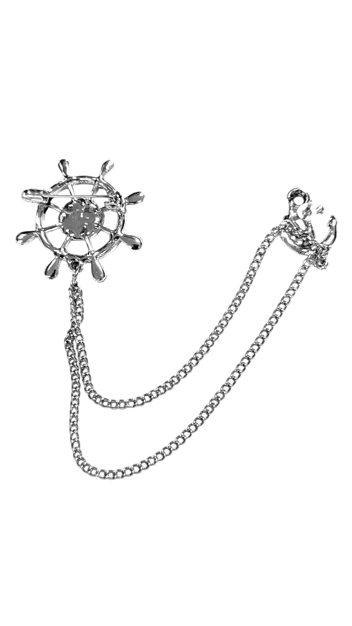 Dupsie's Nyumbani Amani Silver and Black Helm Lapel Brooch Pin DPLPSHA4、mySite、solidvoid