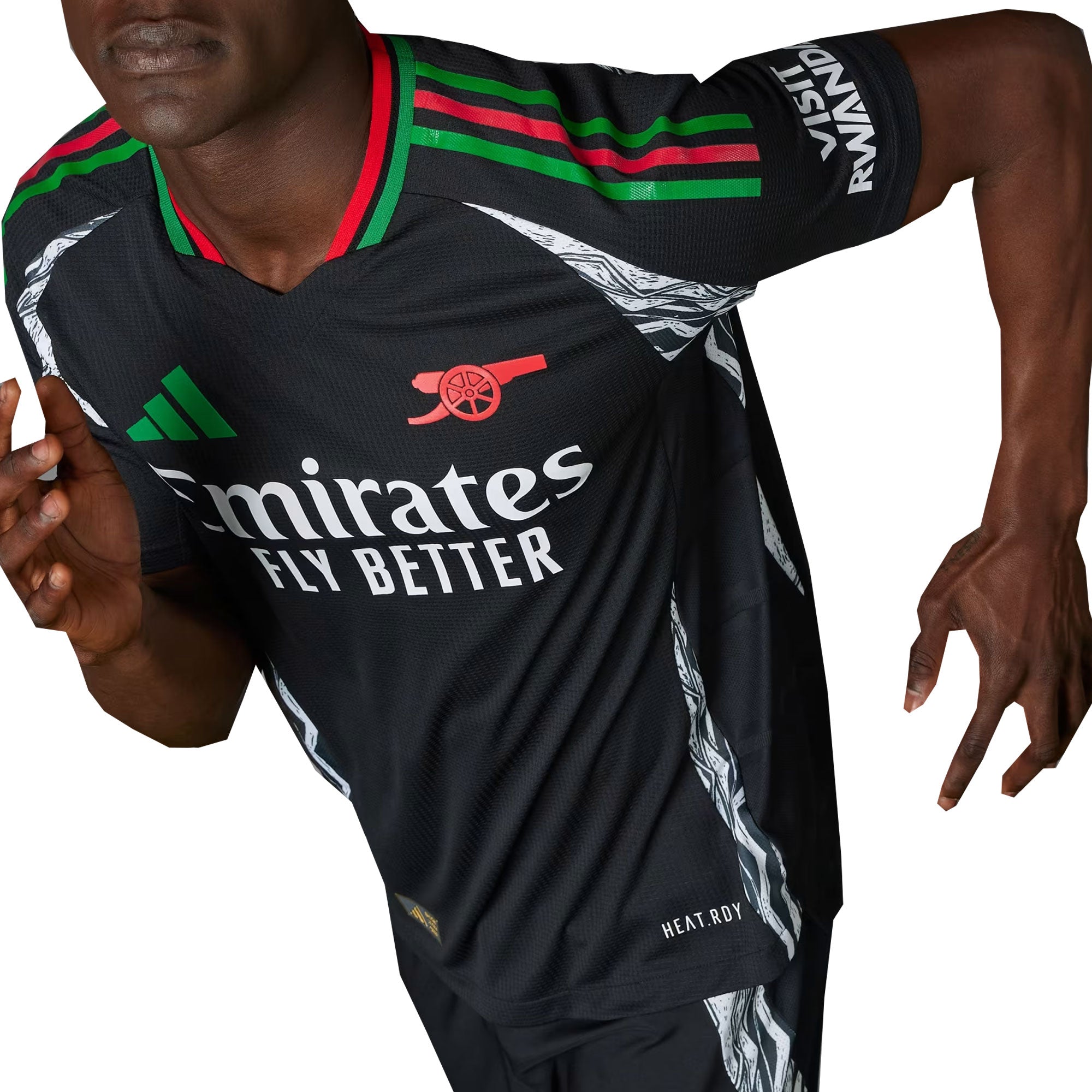 adidas Men's Arsenal 2024/25 Authentic Away Jersey Black/Green、mySite、bottomscart