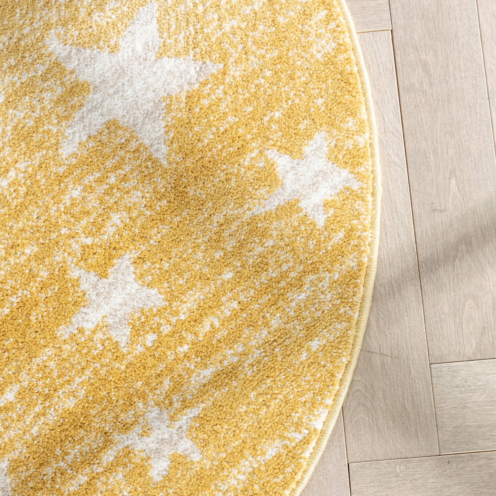 Stars Modern Geometric Yellow Kids Rug、mySite、gigharbornorthrealestate