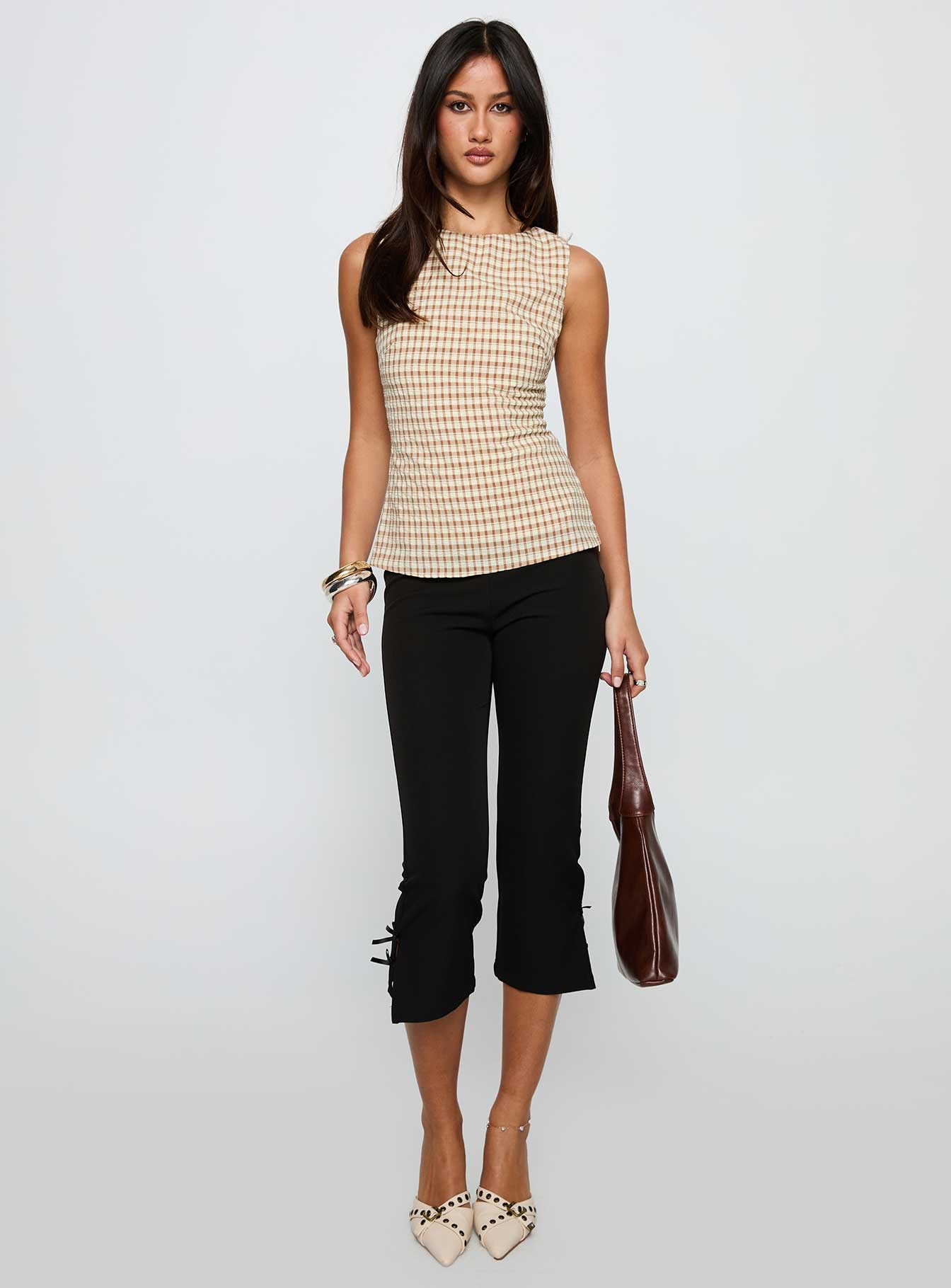 Michaud Top Brown Gingham、mySite、solidvoid