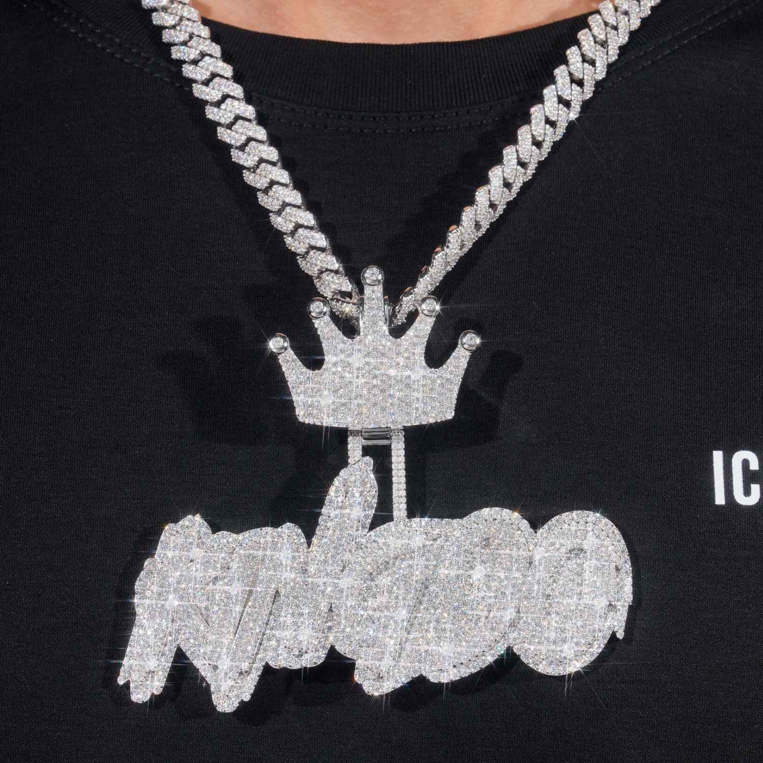 KING90 Custom Name Moissanite Pendant 14K Gold、mySite、hinf8tx79