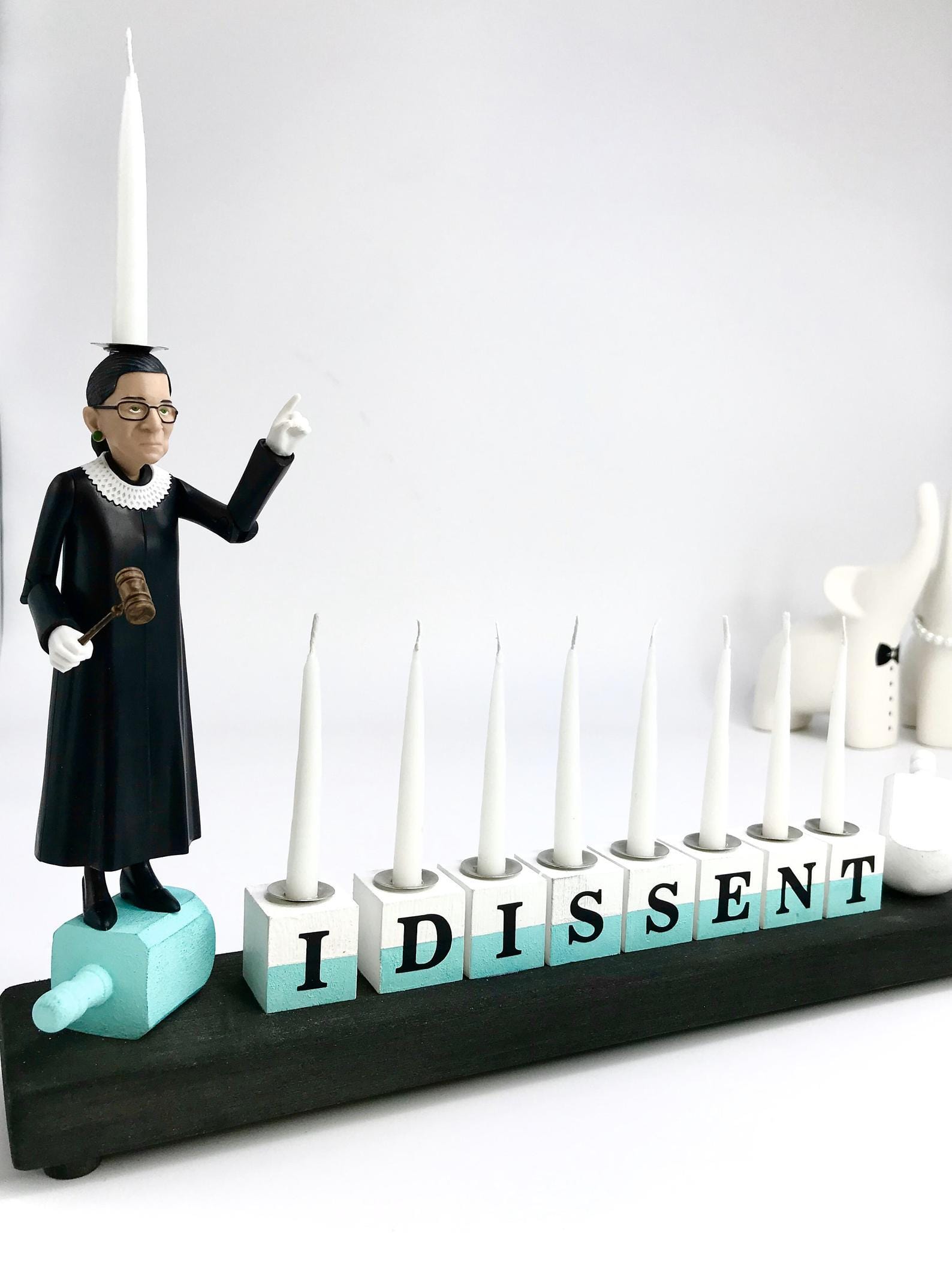 RBG I Dissent Ruth Bader Ginsburg Menorah - Candle or Oil、mySite、topwebapps